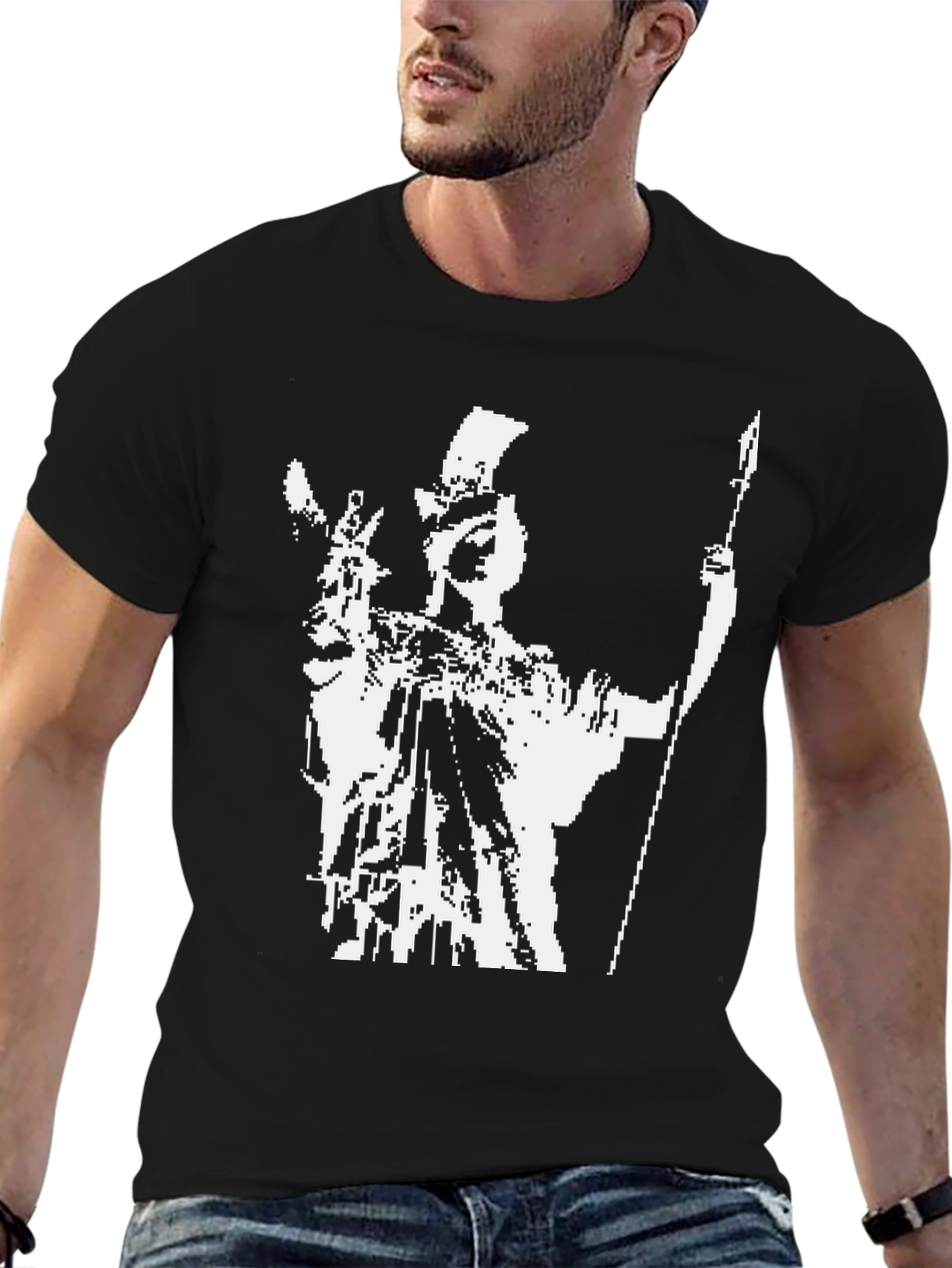 Spartan Warrior Graphic Tee - Black