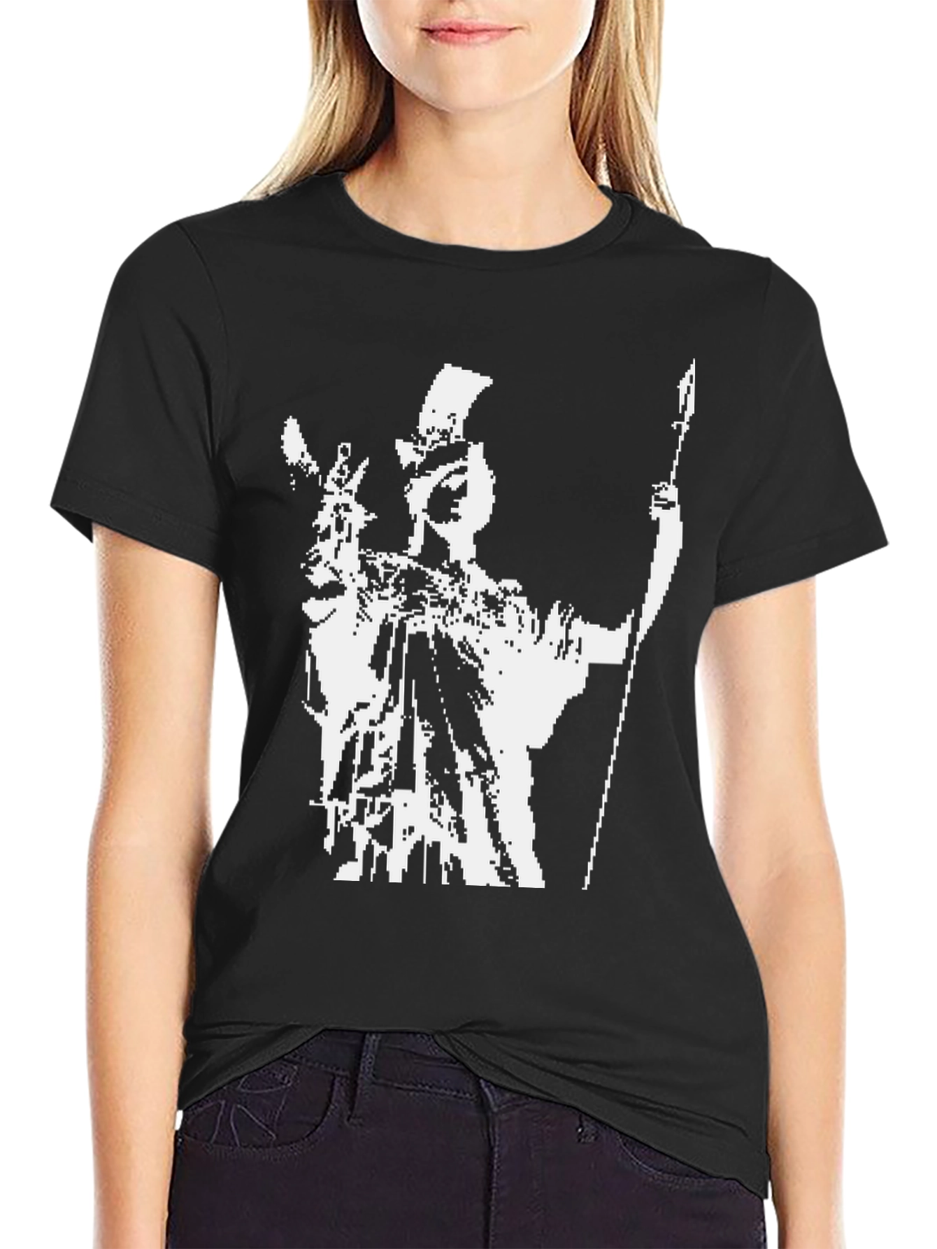 Spartan Warrior Graphic Tee - Black