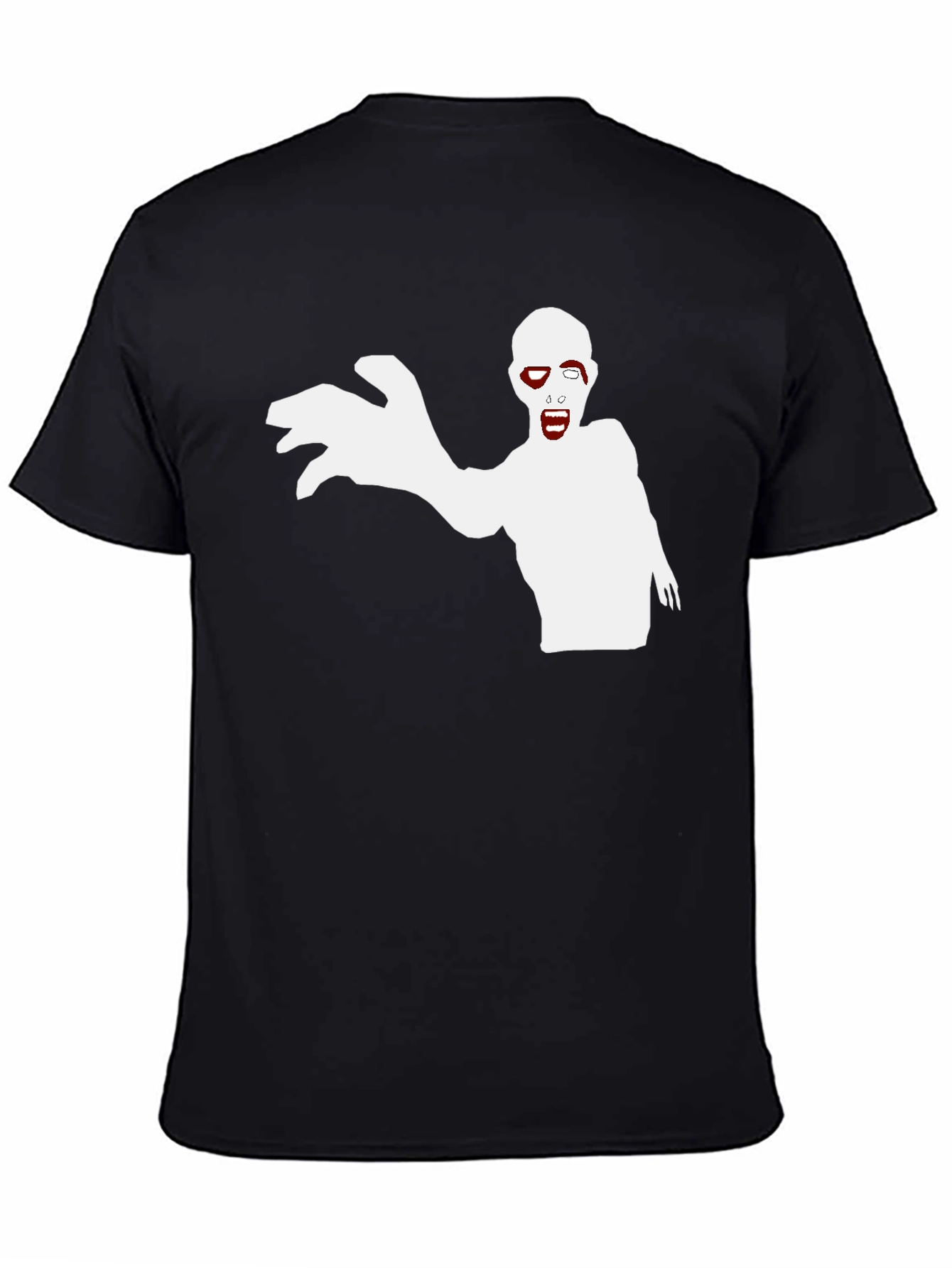 Zombie Graphic Print Black T-Shirt
