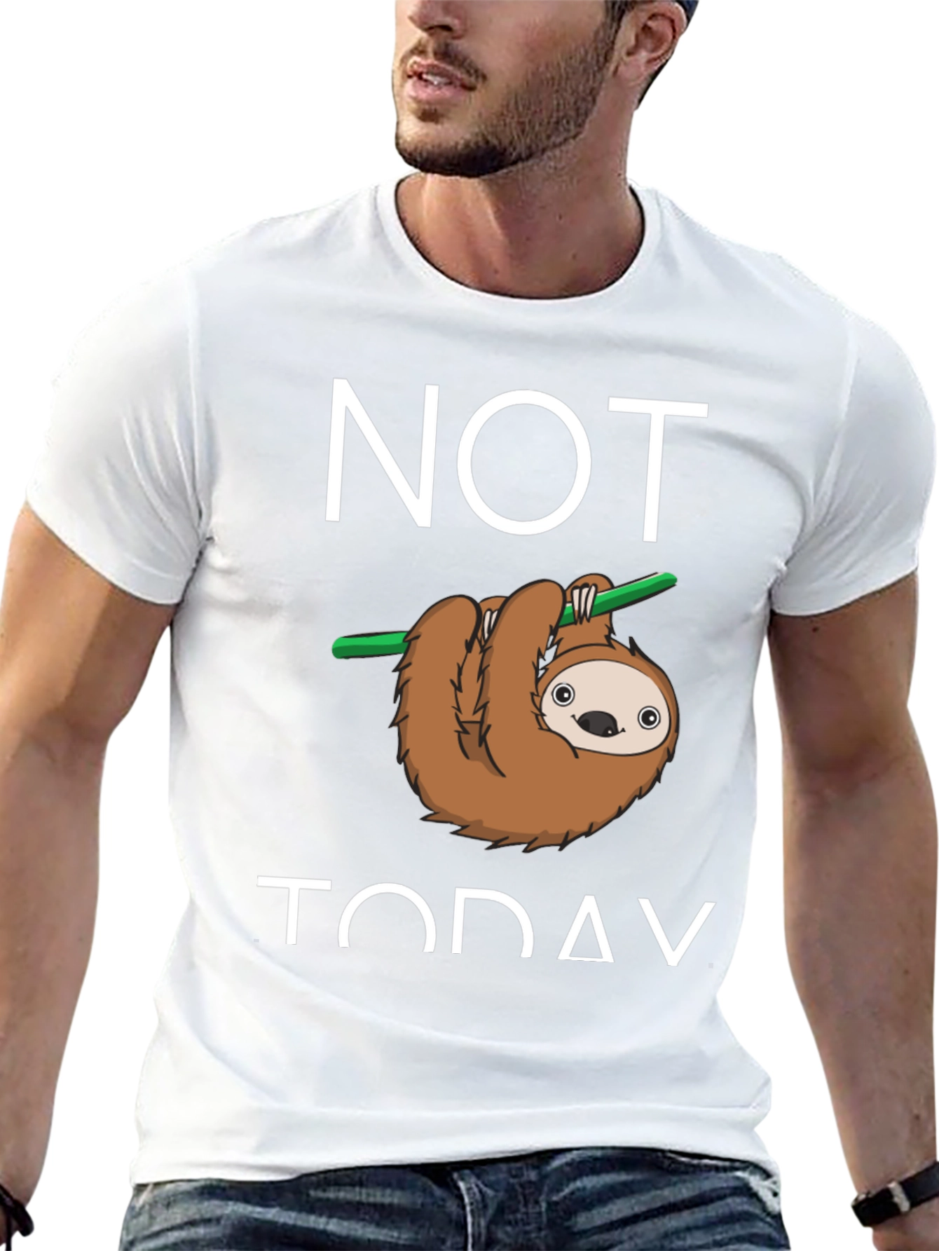 Funny Sloth Not Today Graphic Tee