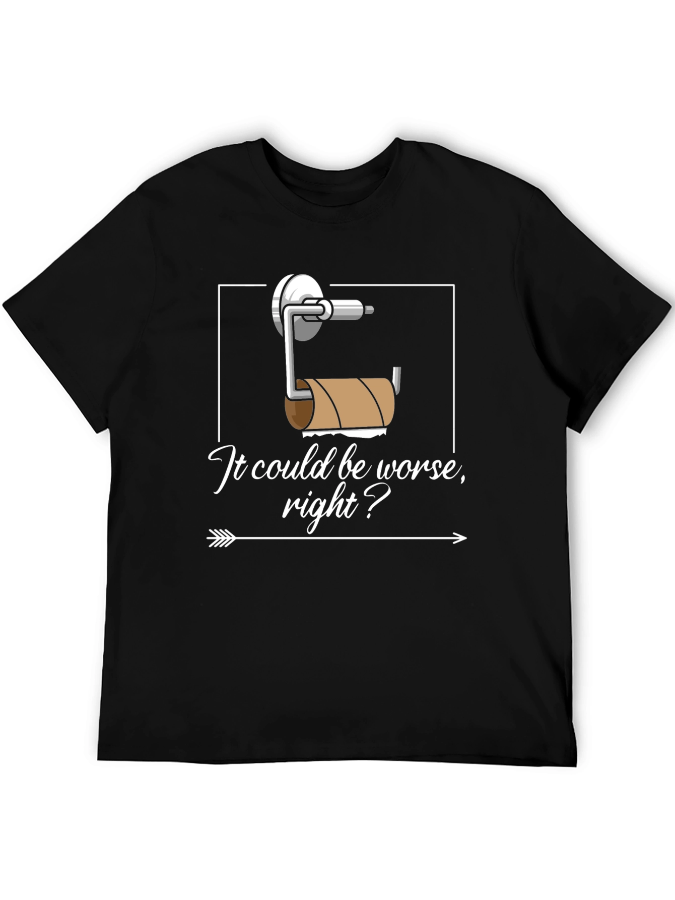 Funny Toilet Paper Humor Graphic T-Shirt
