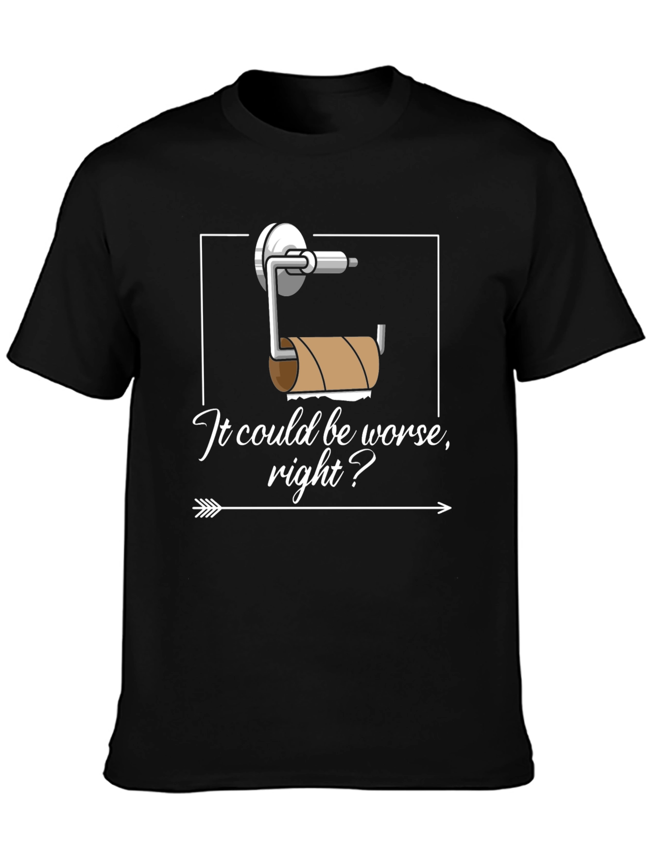 Funny Toilet Paper Humor Graphic T-Shirt