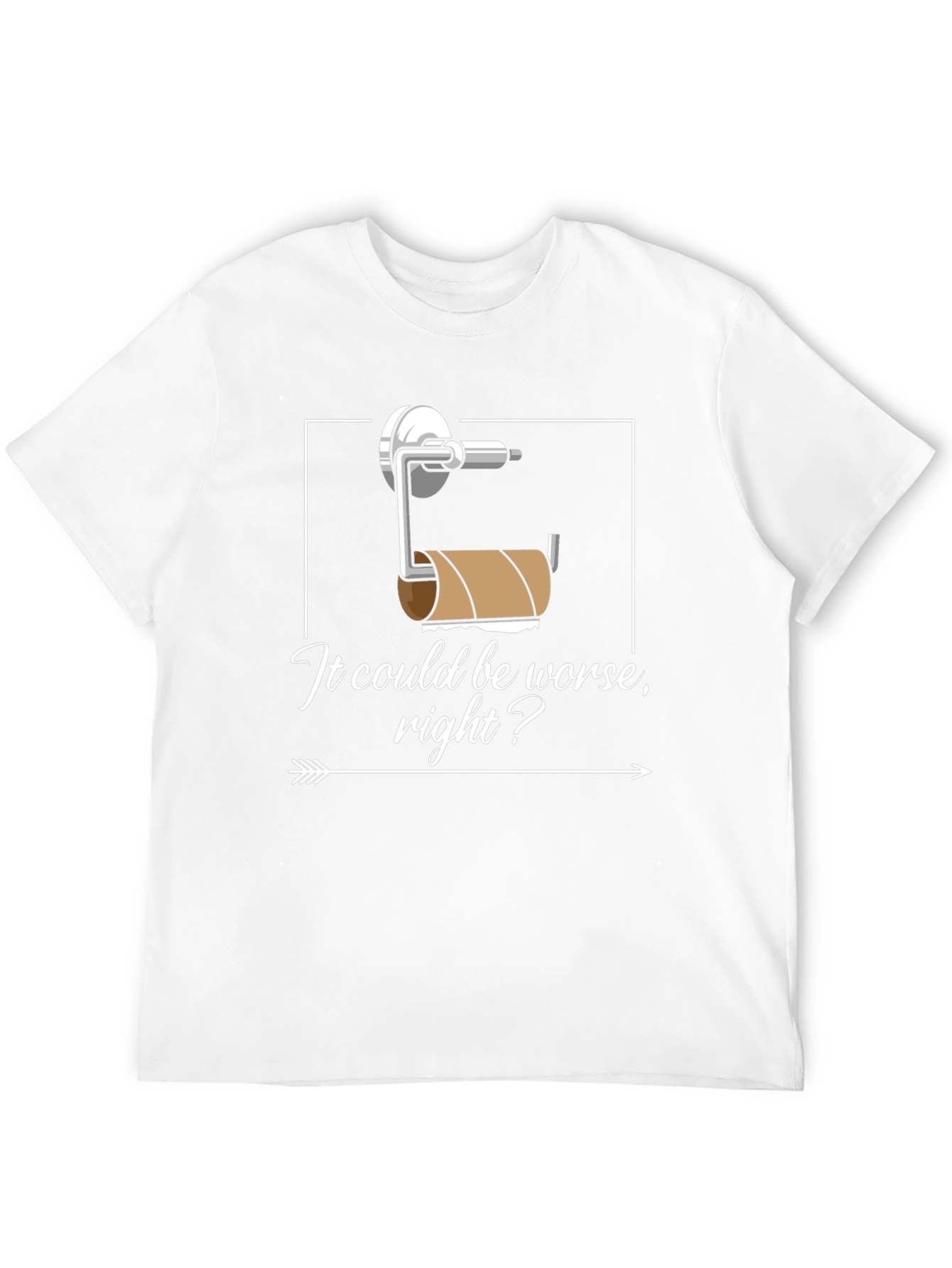 Funny Toilet Paper Humor Graphic T-Shirt