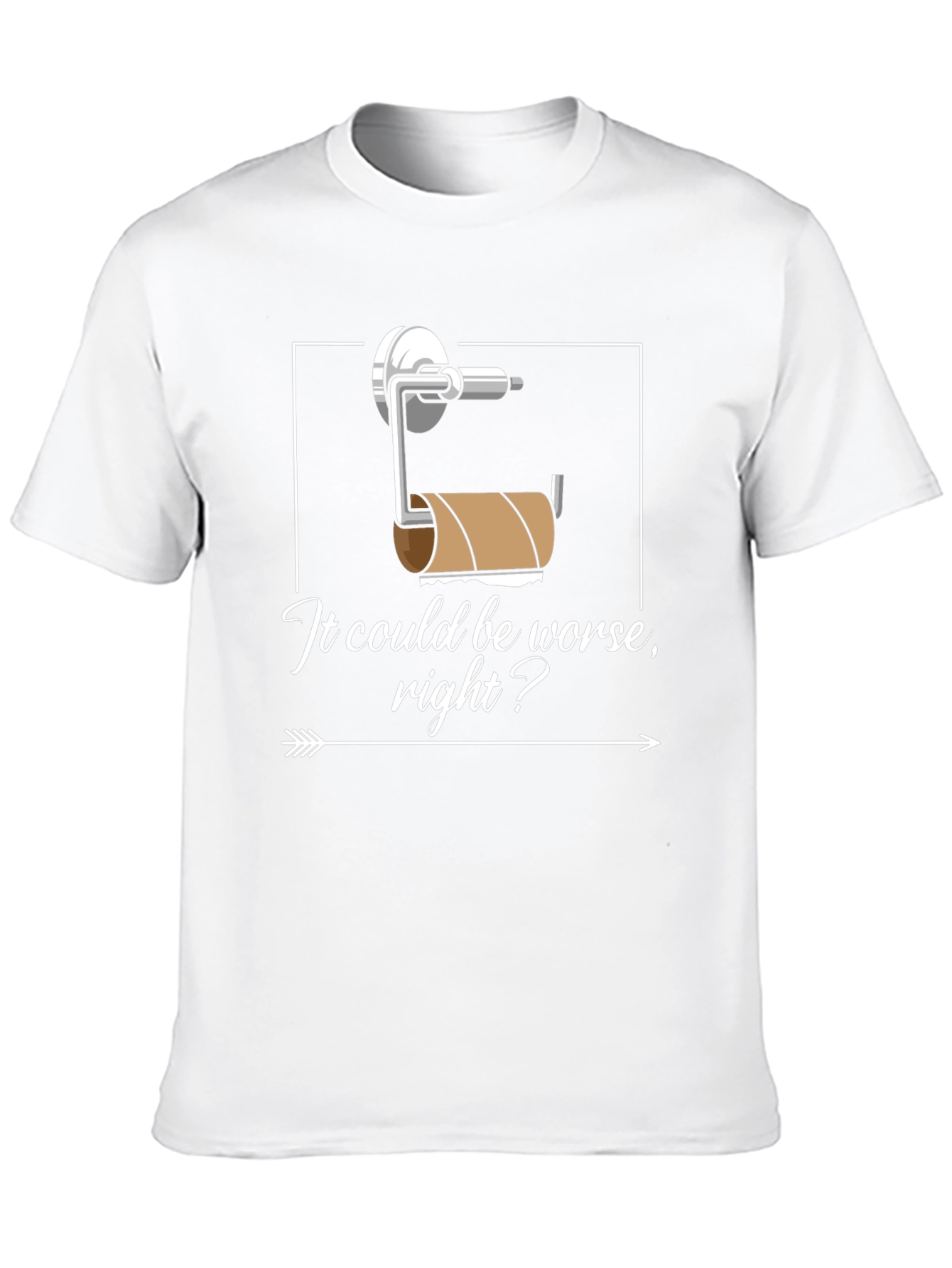 Funny Toilet Paper Humor Graphic T-Shirt