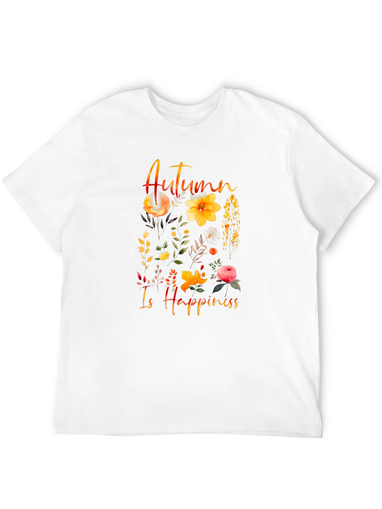 Autumn Happiness Floral Graphic T-Shirt