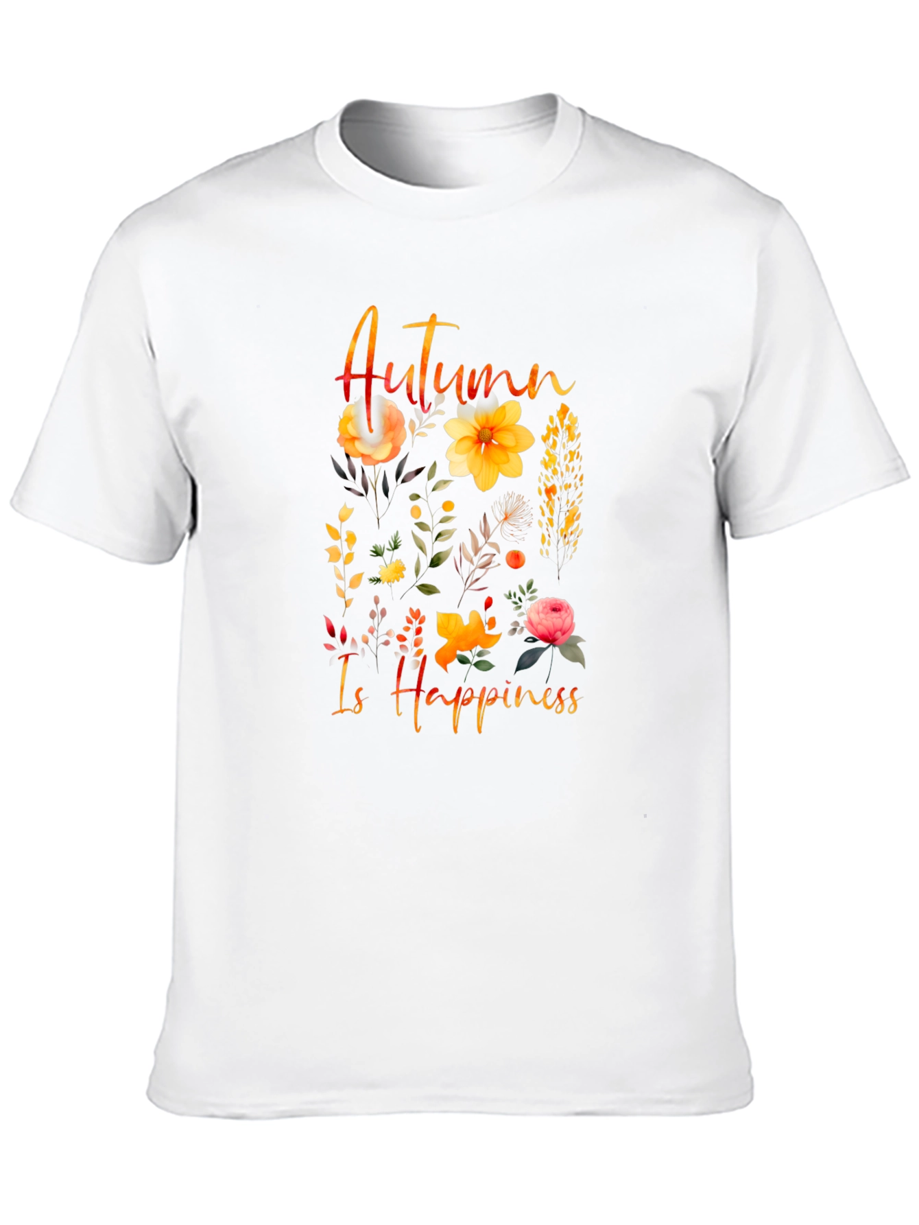 Autumn Happiness Floral Graphic T-Shirt