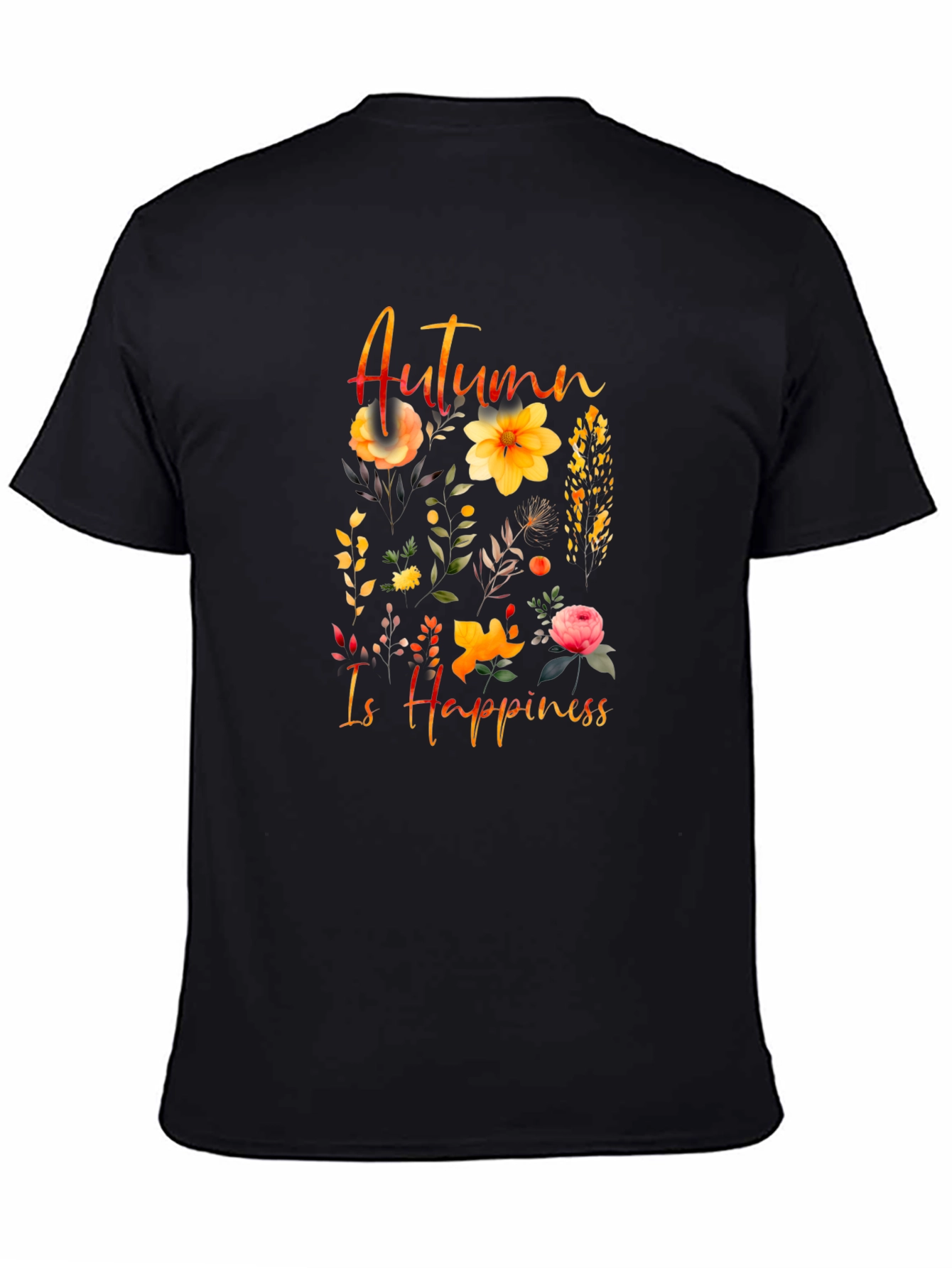 Autumn Happiness Floral Graphic T-Shirt