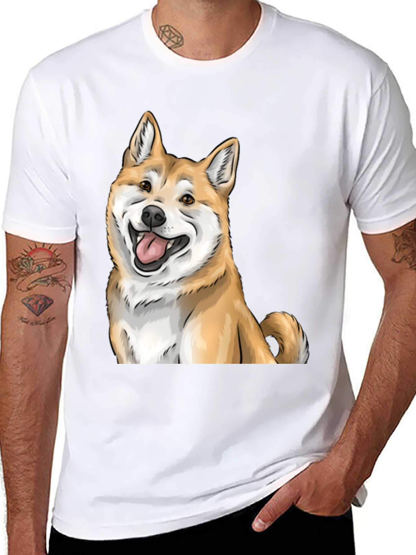 Shiba Inu Graphic Tee - Black Dog Lover T-Shirt