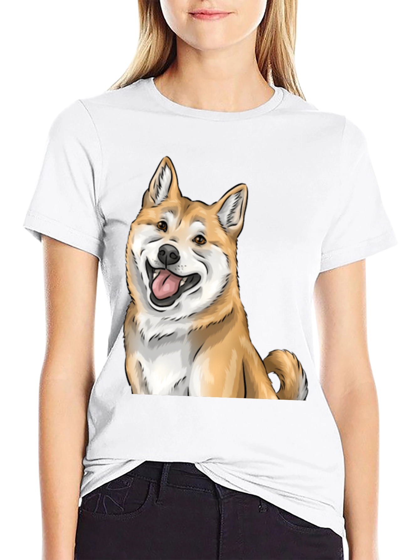 Shiba Inu Graphic Tee - Black Dog Lover T-Shirt
