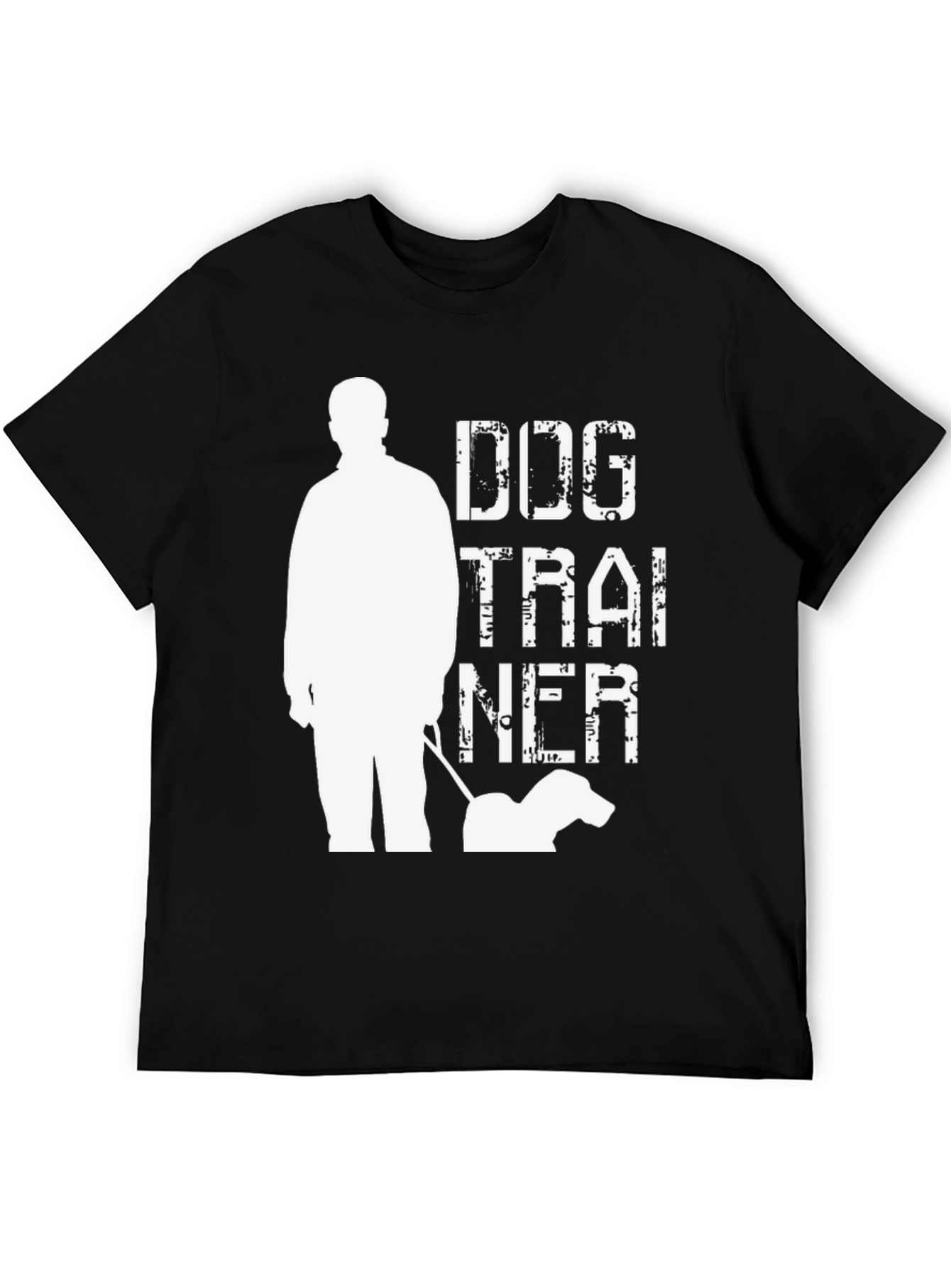 Dog Trainer Graphic T-Shirt - Black Cotton Tee