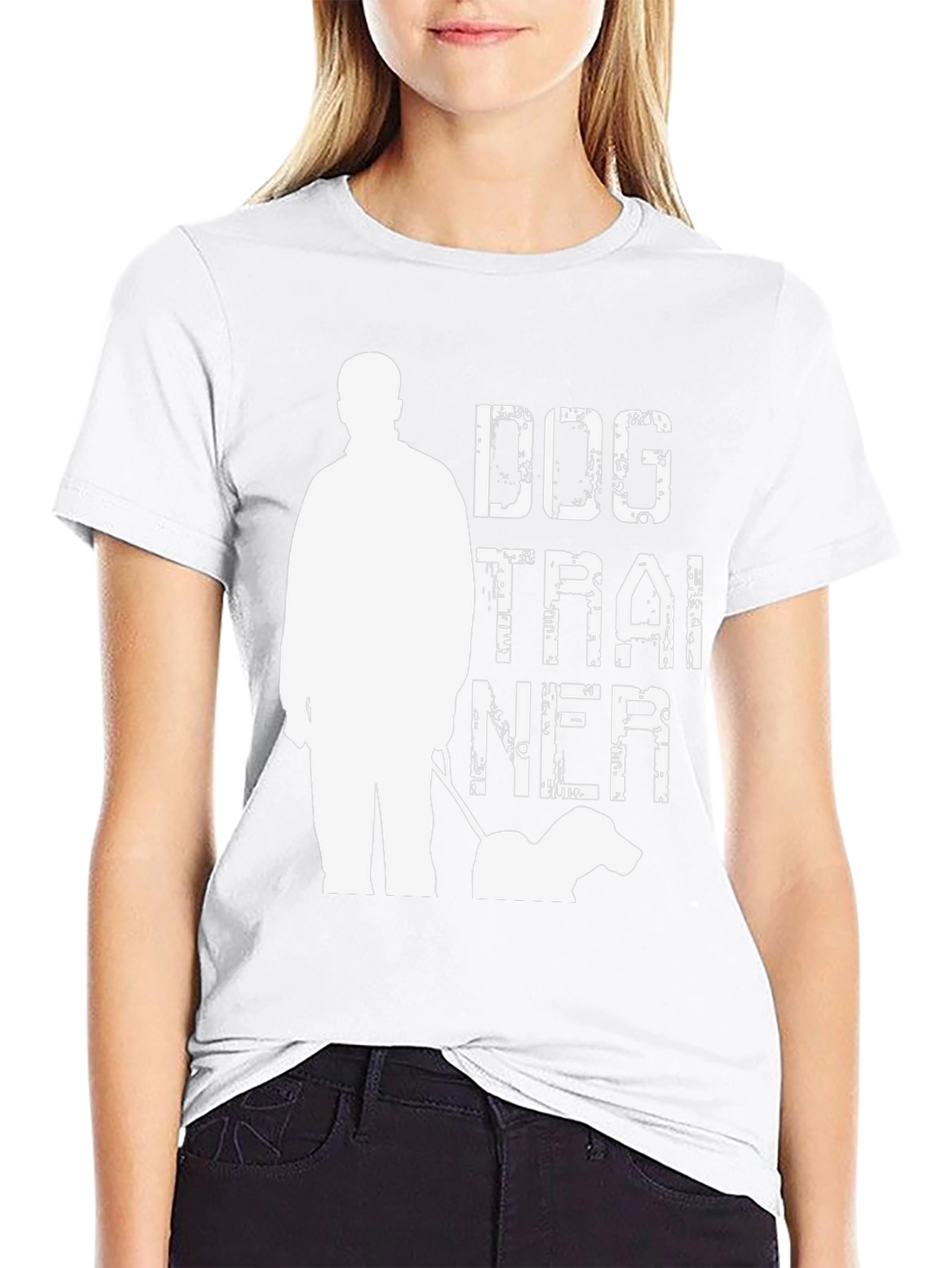 Dog Trainer Graphic T-Shirt - Black Cotton Tee