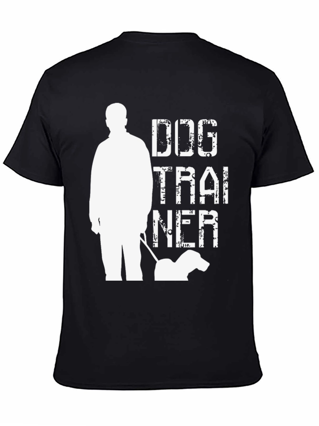 Dog Trainer Graphic T-Shirt - Black Cotton Tee