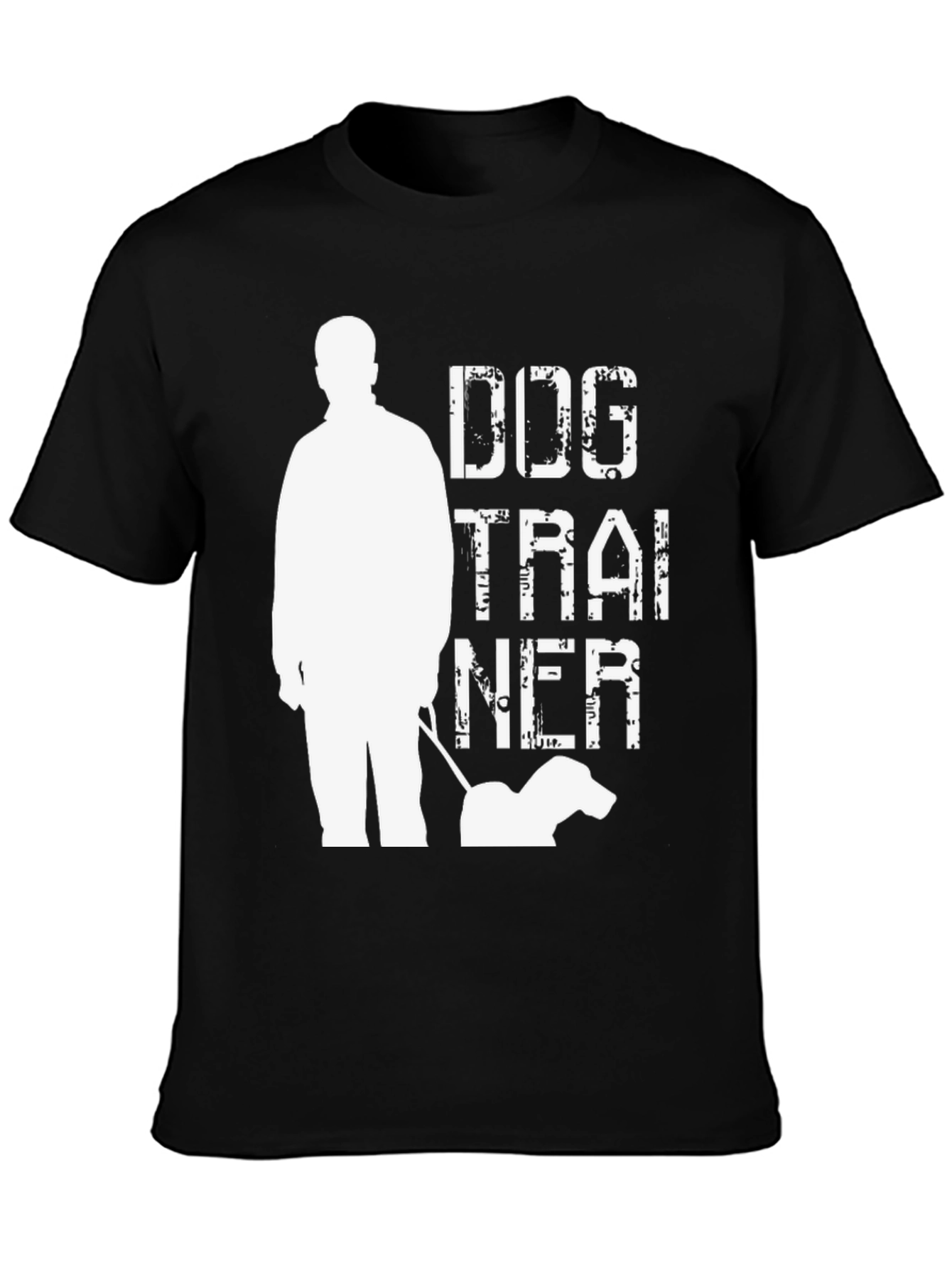 Dog Trainer Graphic T-Shirt - Black Cotton Tee