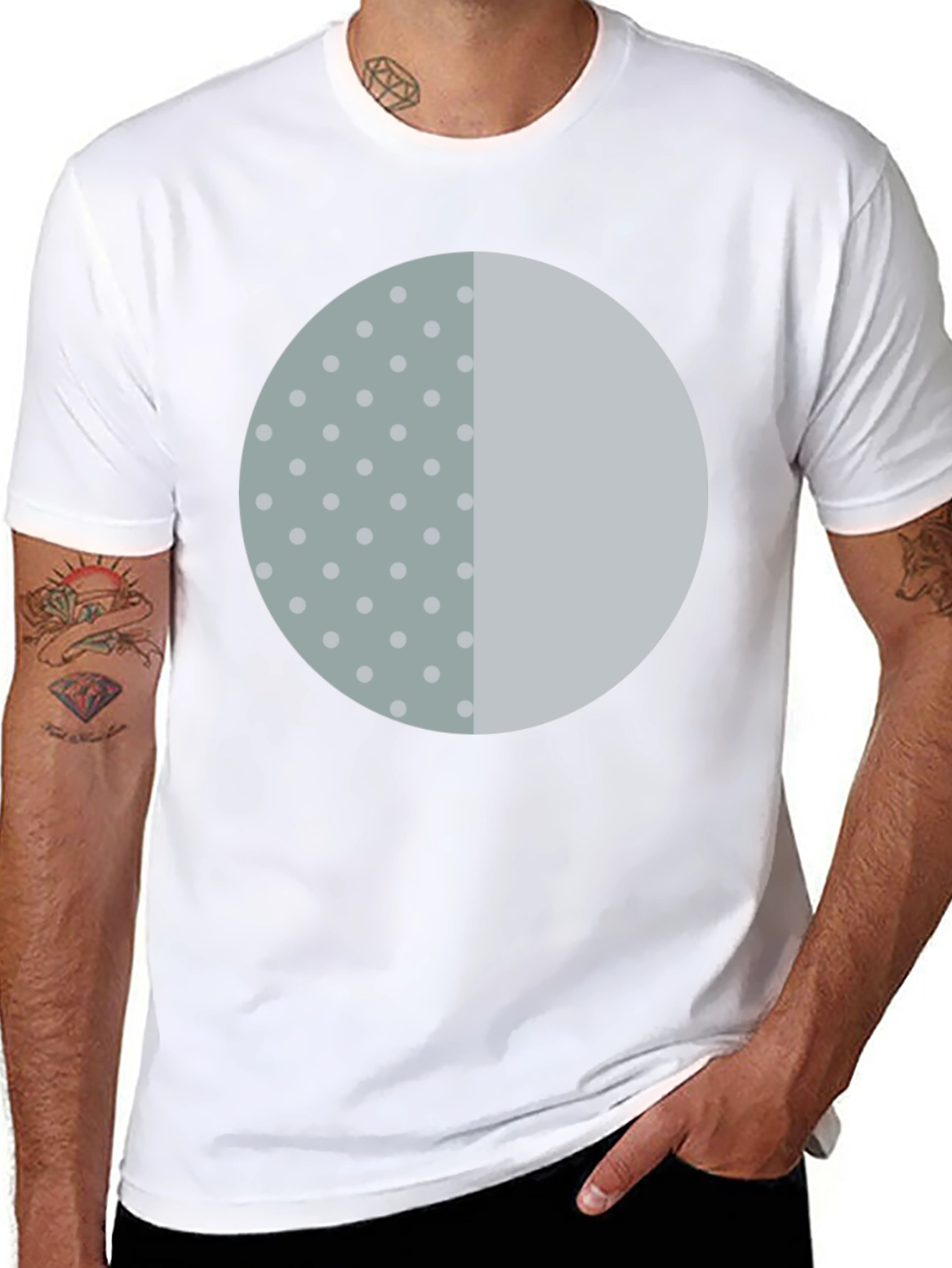 Modern Circle Graphic Tee - Casual Style
