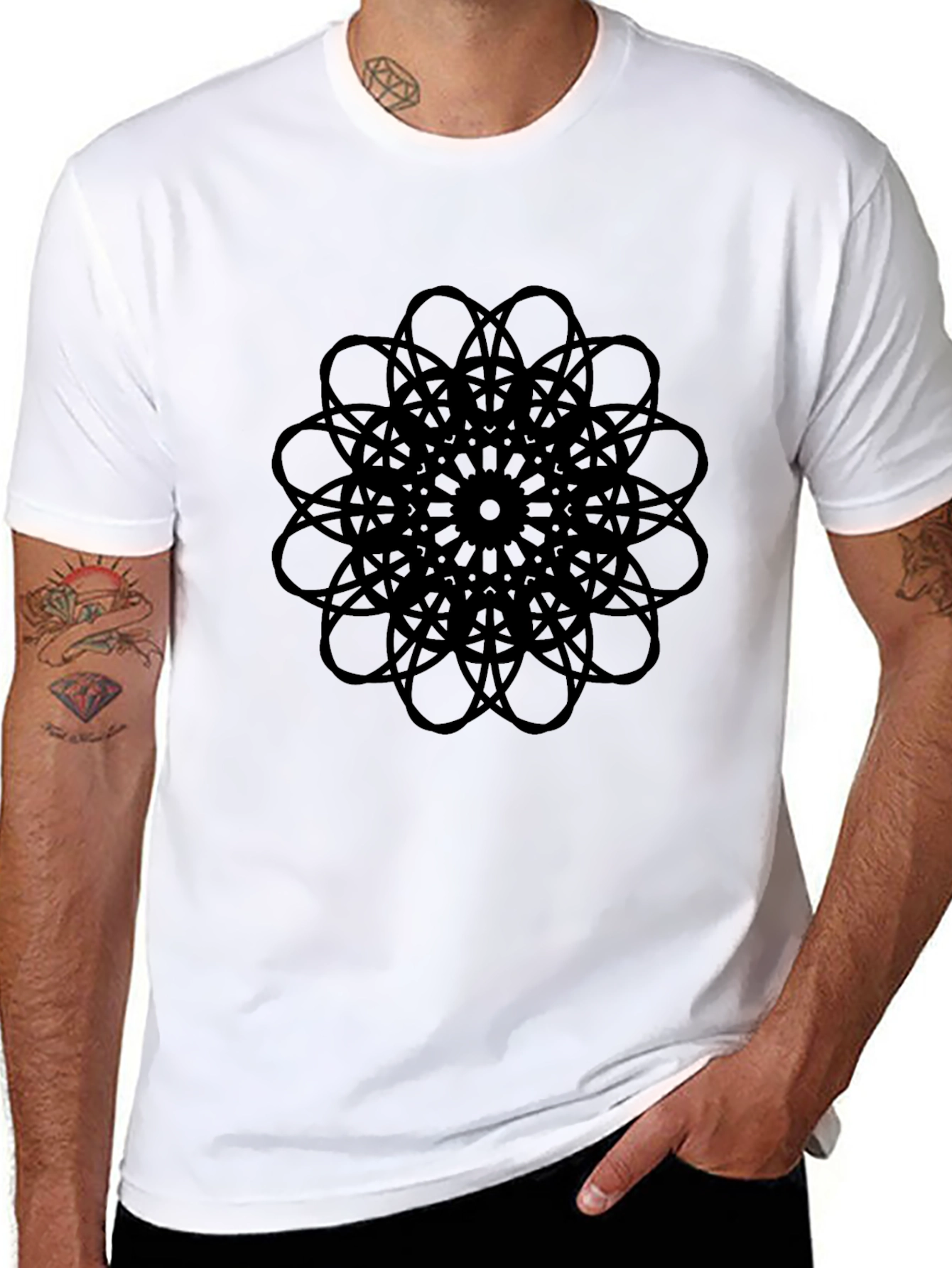 Geometric Black T-Shirt