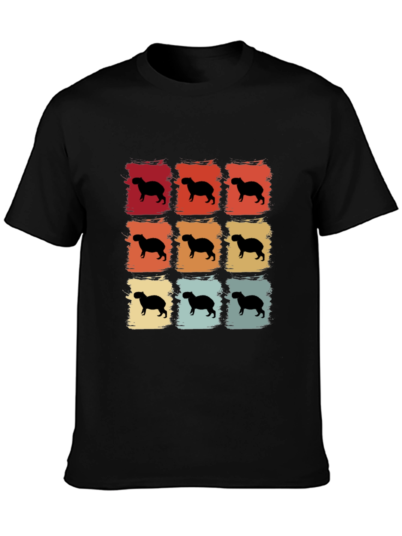 Capybara Retro Grid T-Shirt