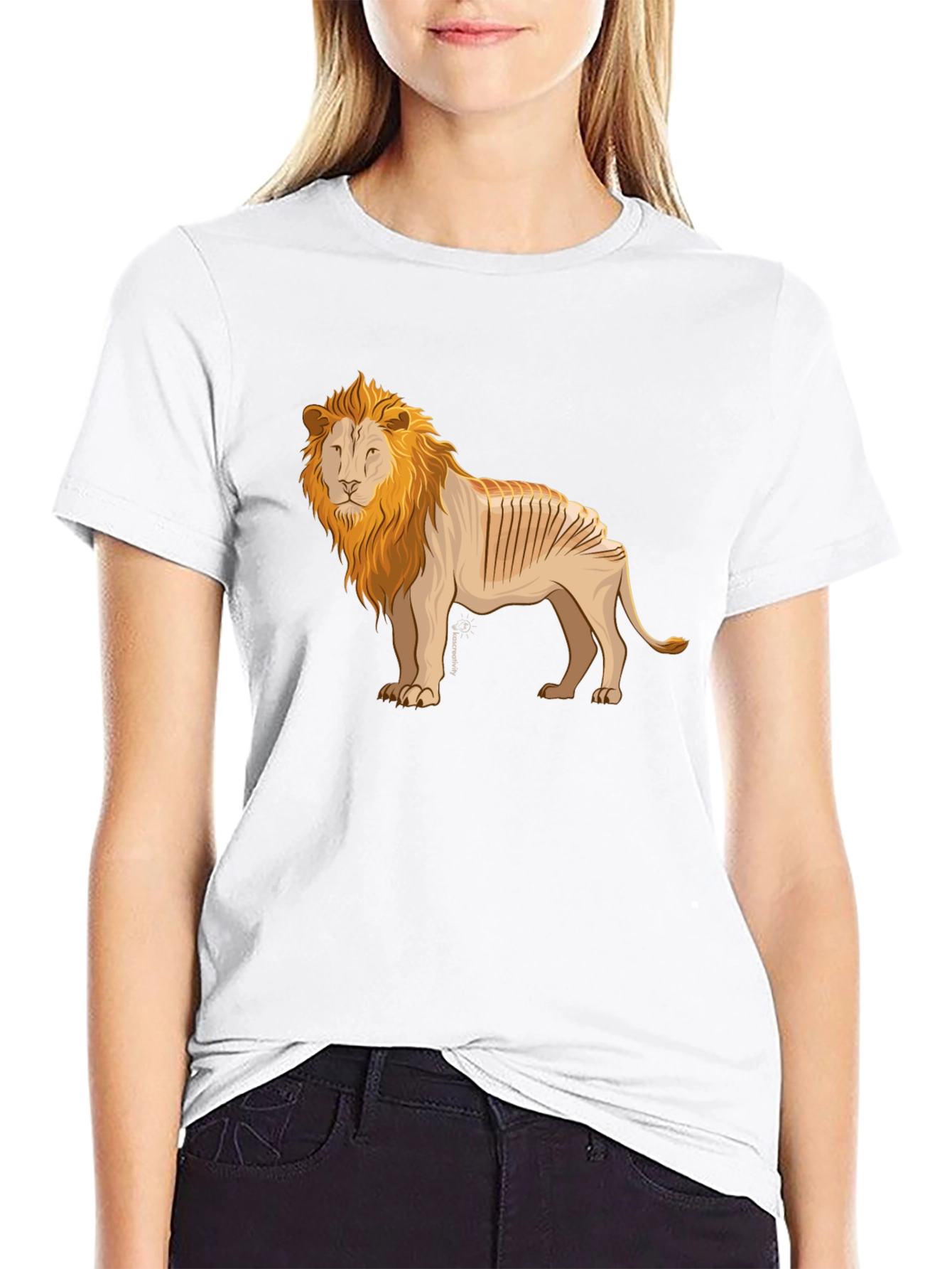 Bread Lion Graphic Tee - Black Cotton T-Shirt