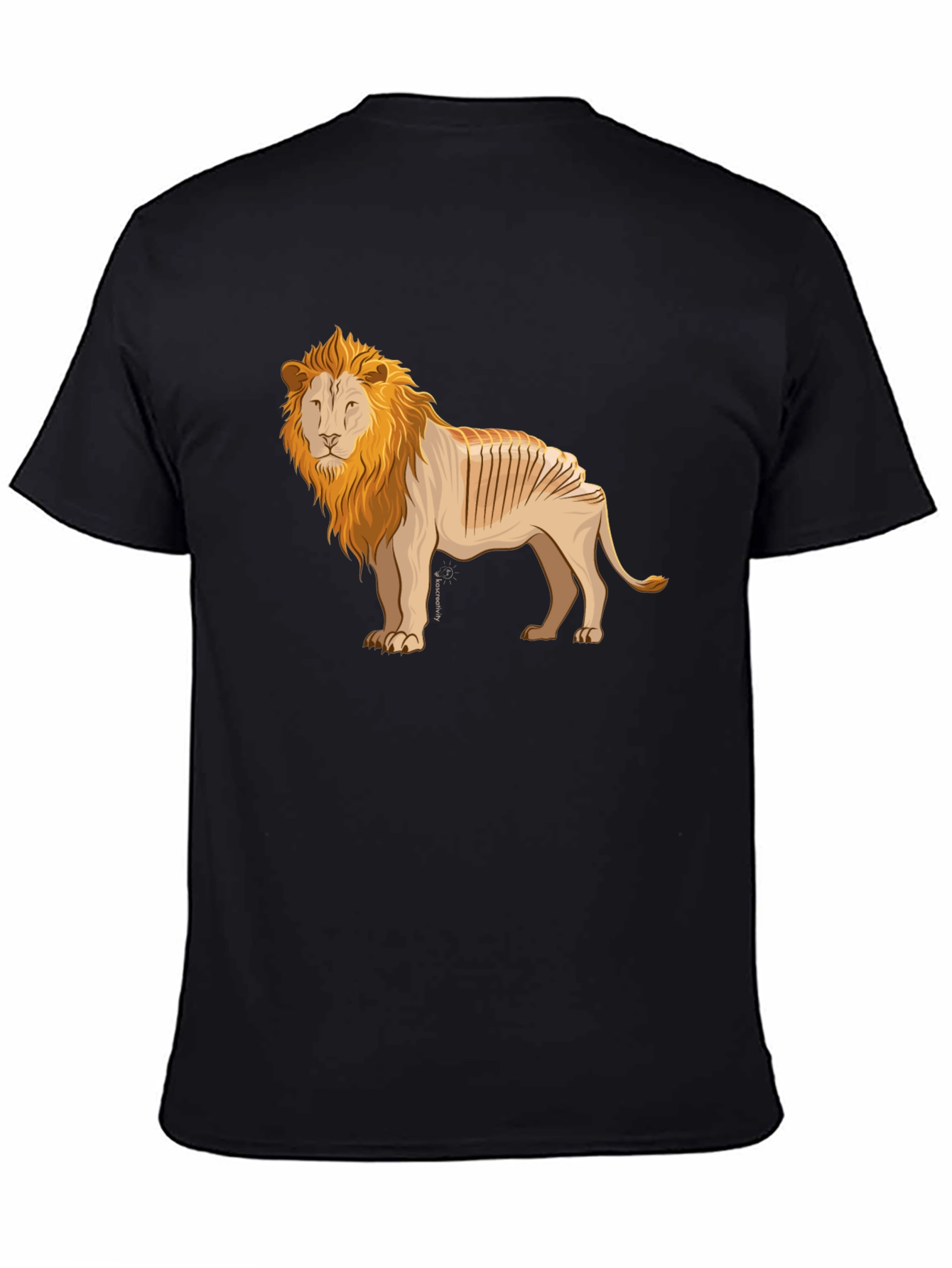 Bread Lion Graphic Tee - Black Cotton T-Shirt
