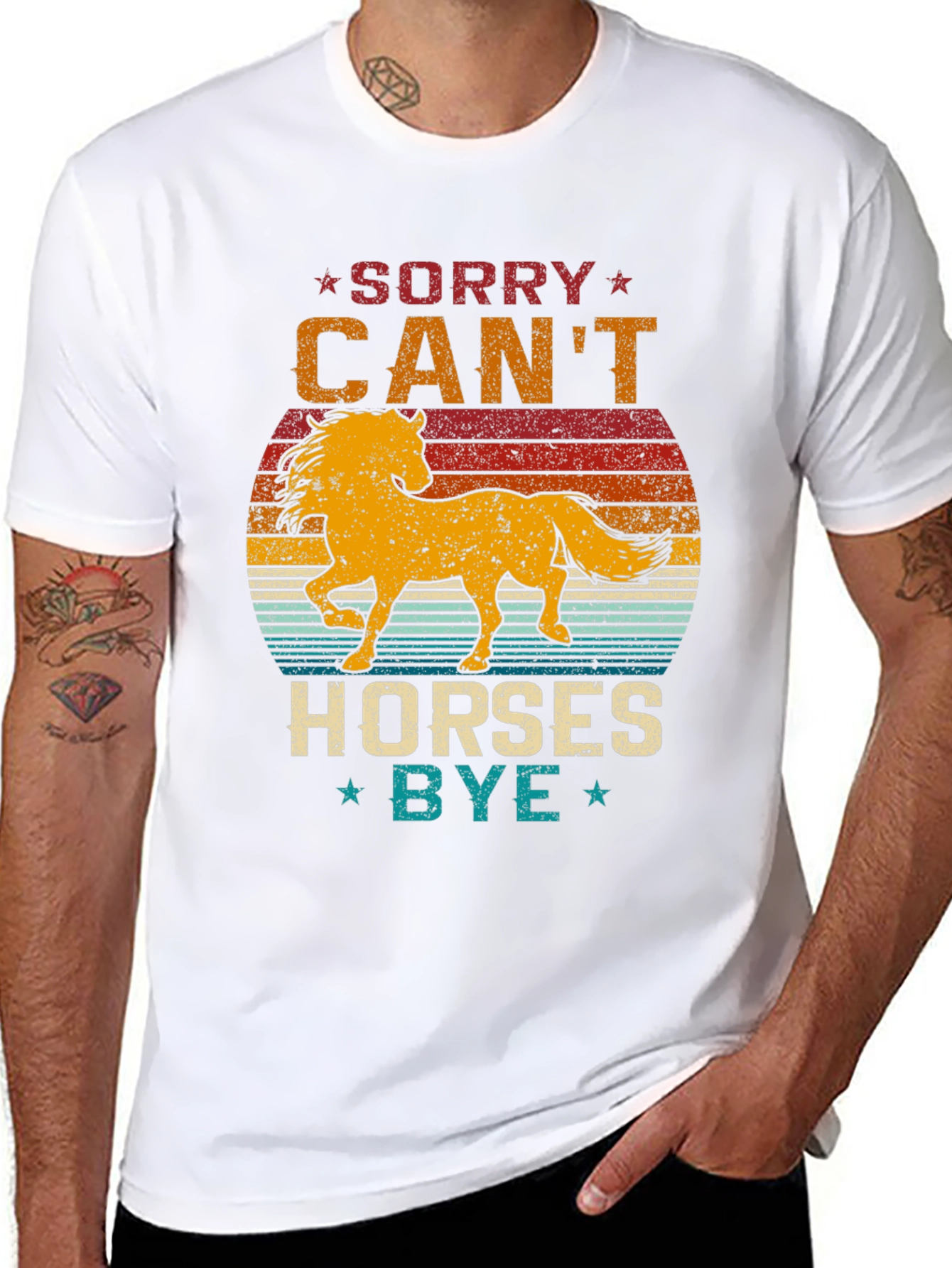 Sorry Cant Horses Bye T-Shirt Equestrian Tee