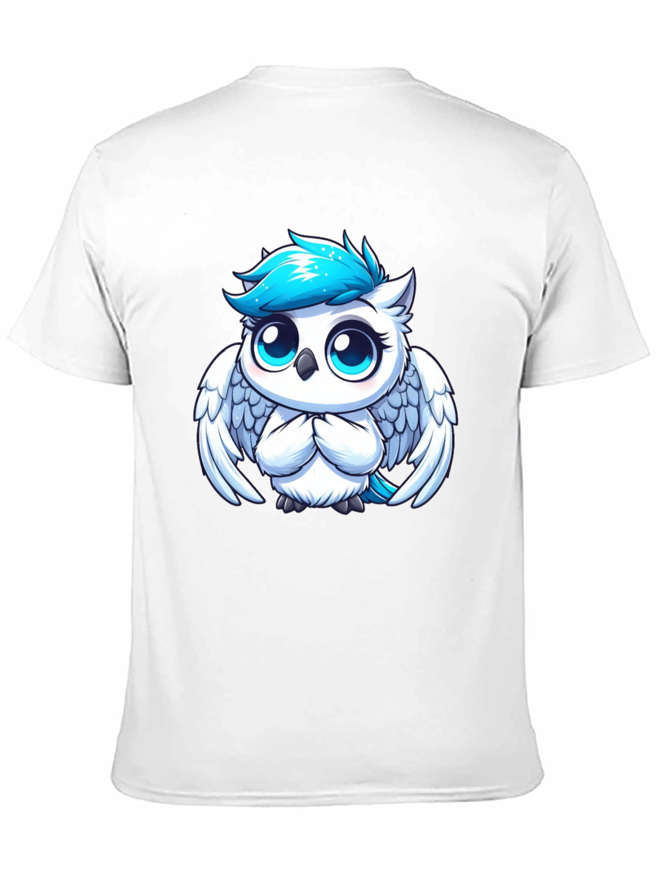 Cute Cartoon Owl Graphic Black T-Shirt