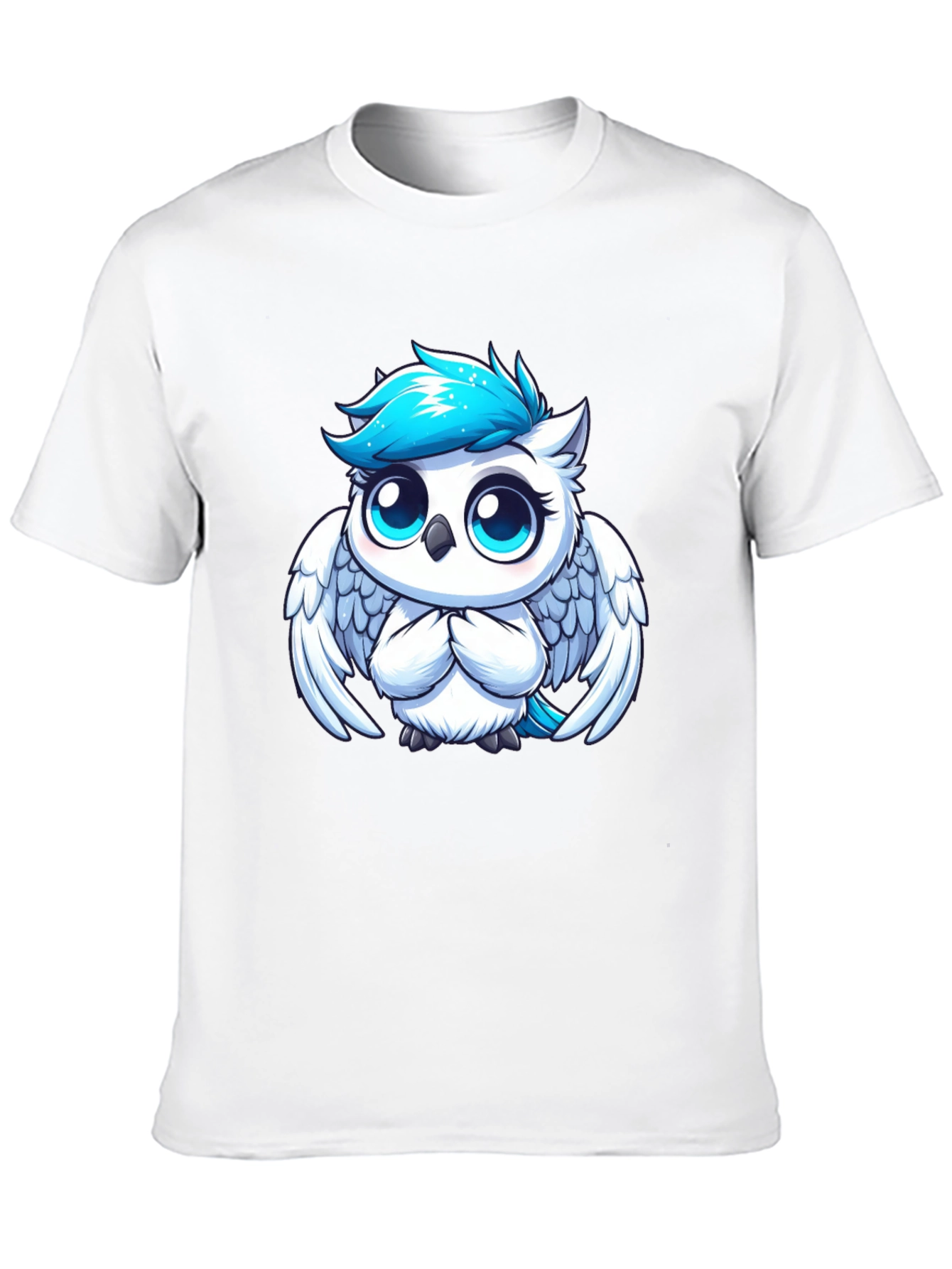 Cute Cartoon Owl Graphic Black T-Shirt