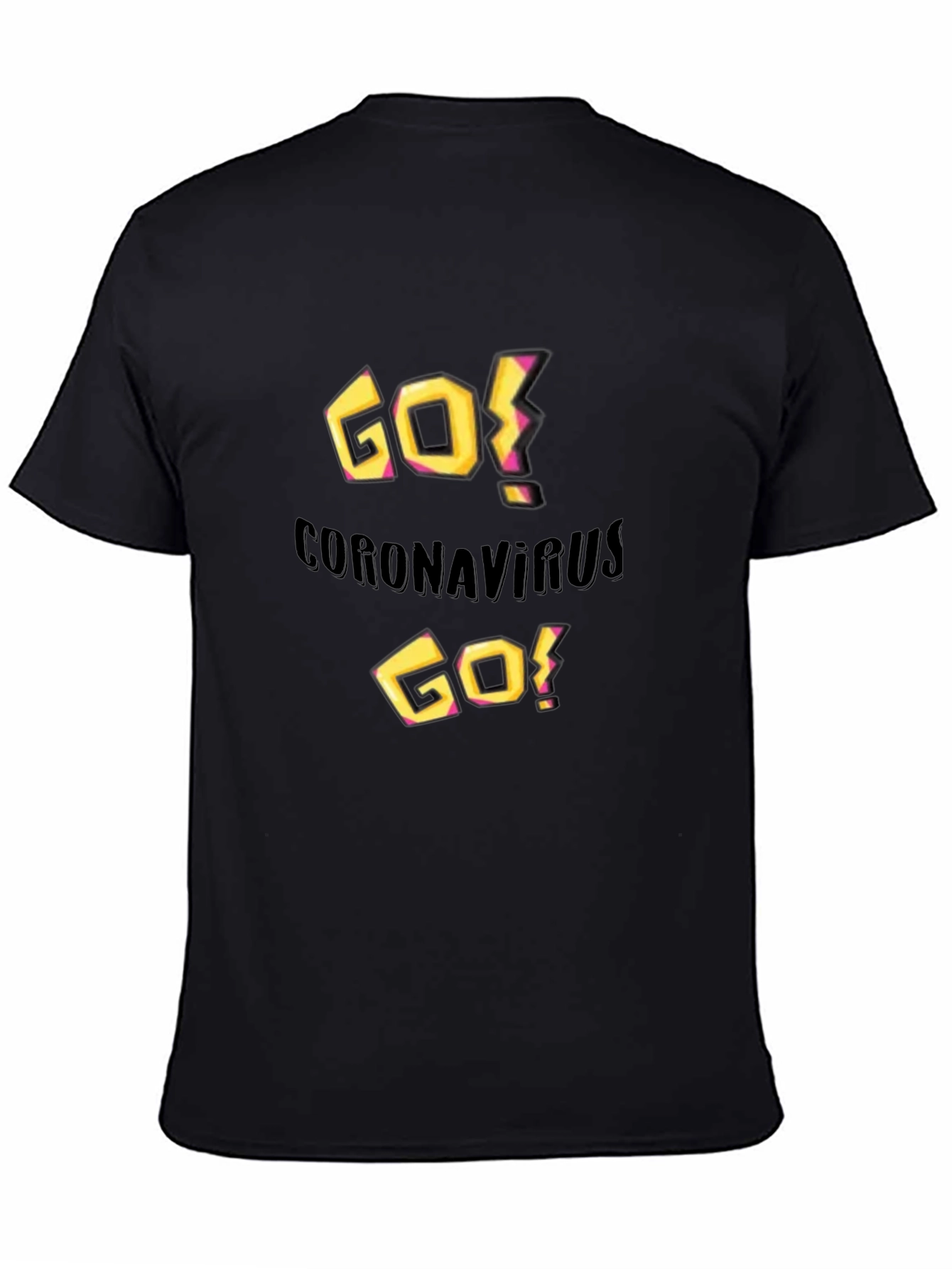 Go Coronavirus Go! Black Graphic Tee