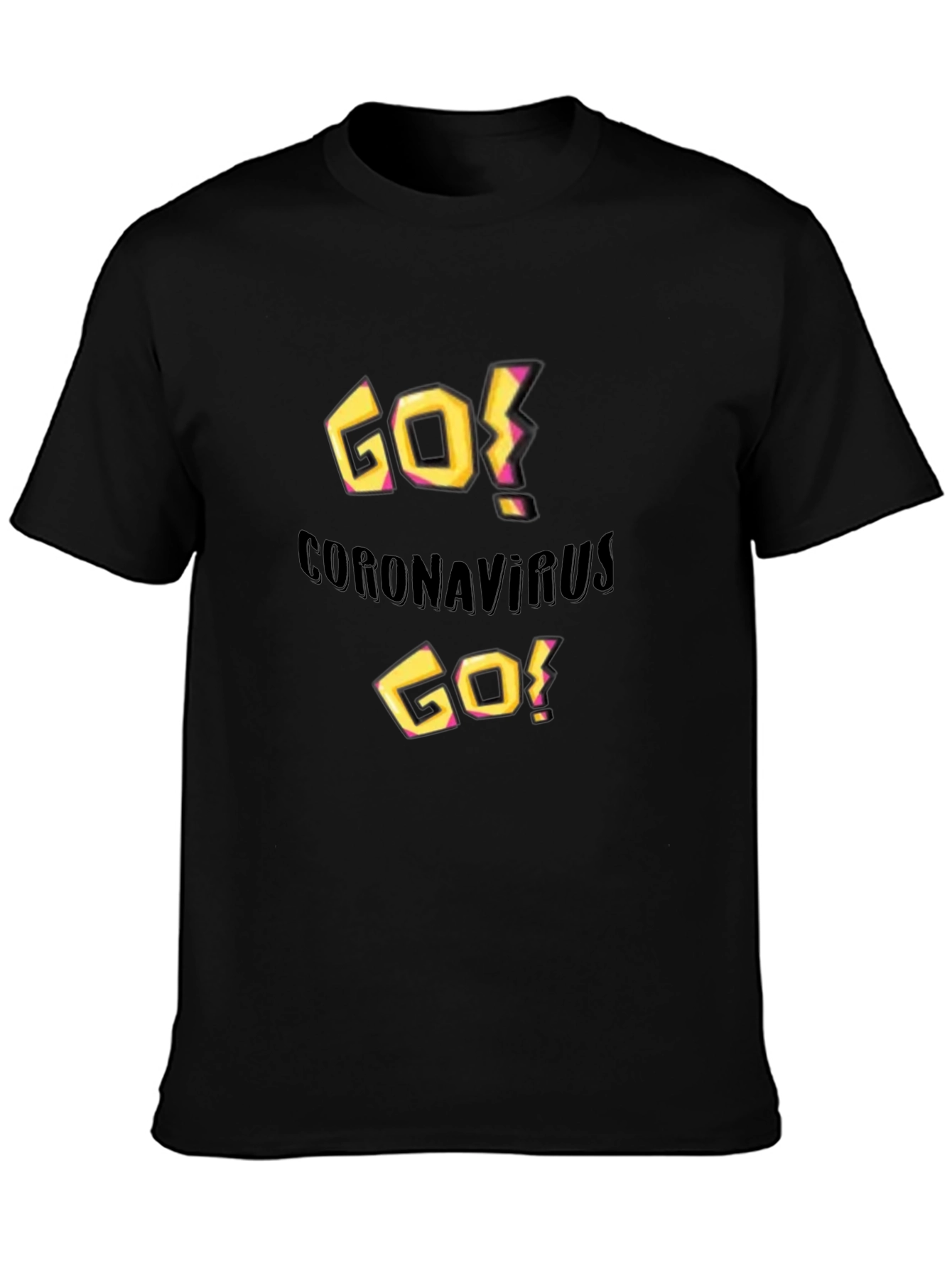 Go Coronavirus Go! Black Graphic Tee