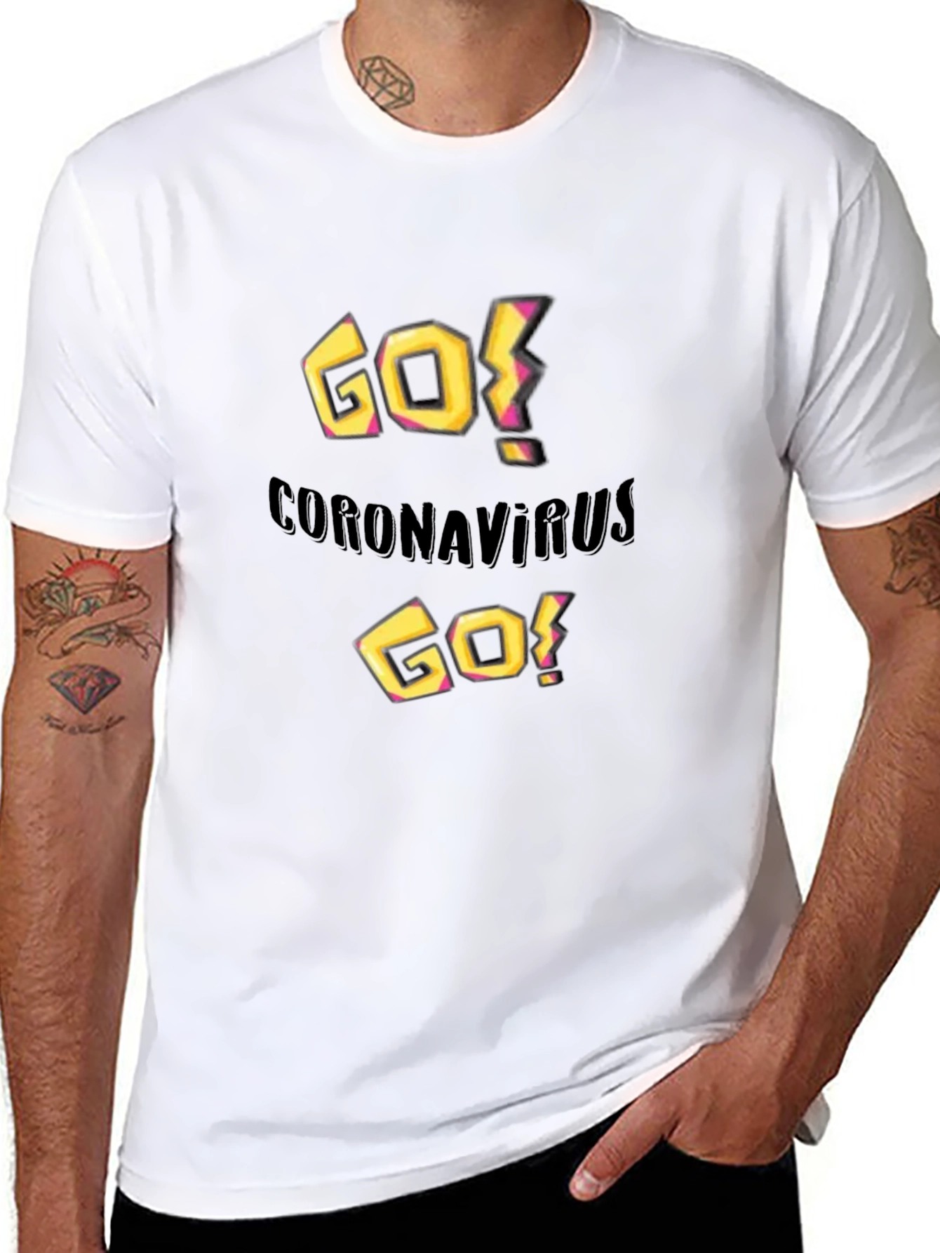 Go Coronavirus Go! Black Graphic Tee