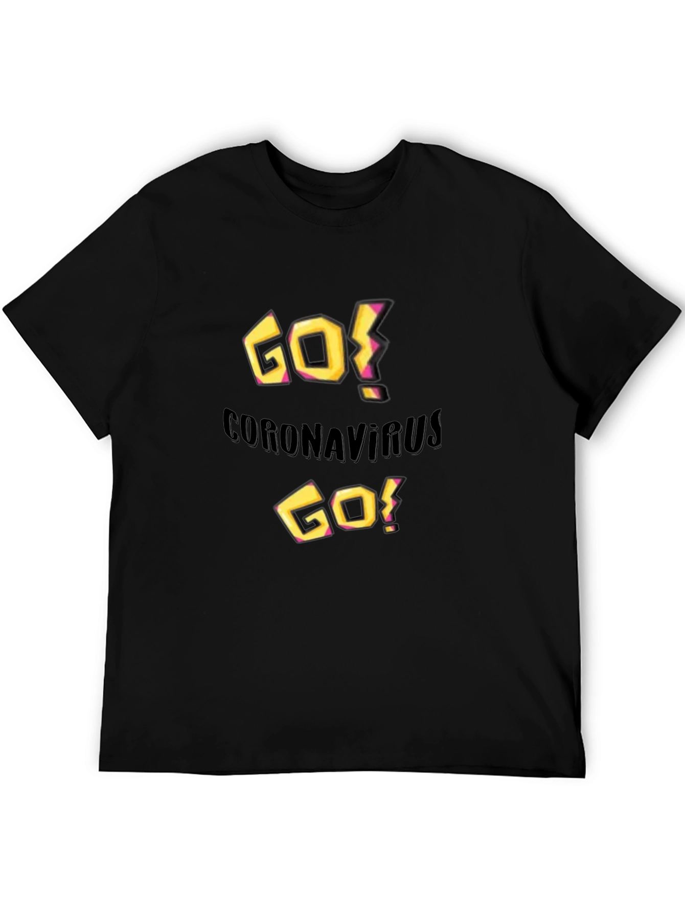 Go Coronavirus Go! Black Graphic Tee
