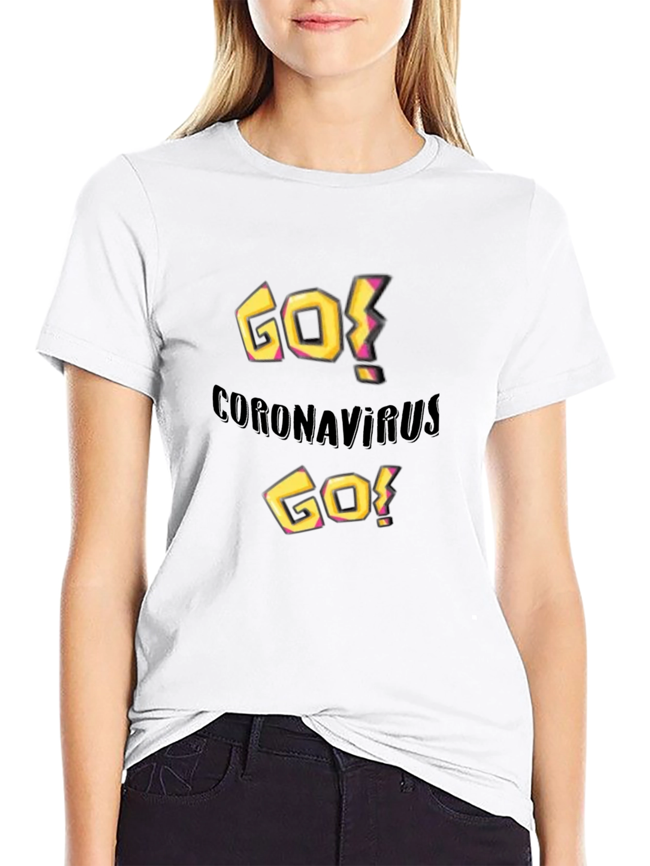 Go Coronavirus Go! Black Graphic Tee