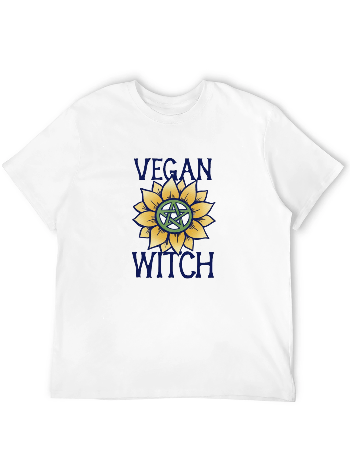Vegan Witch T-Shirt - Sunflower Pentacle Design