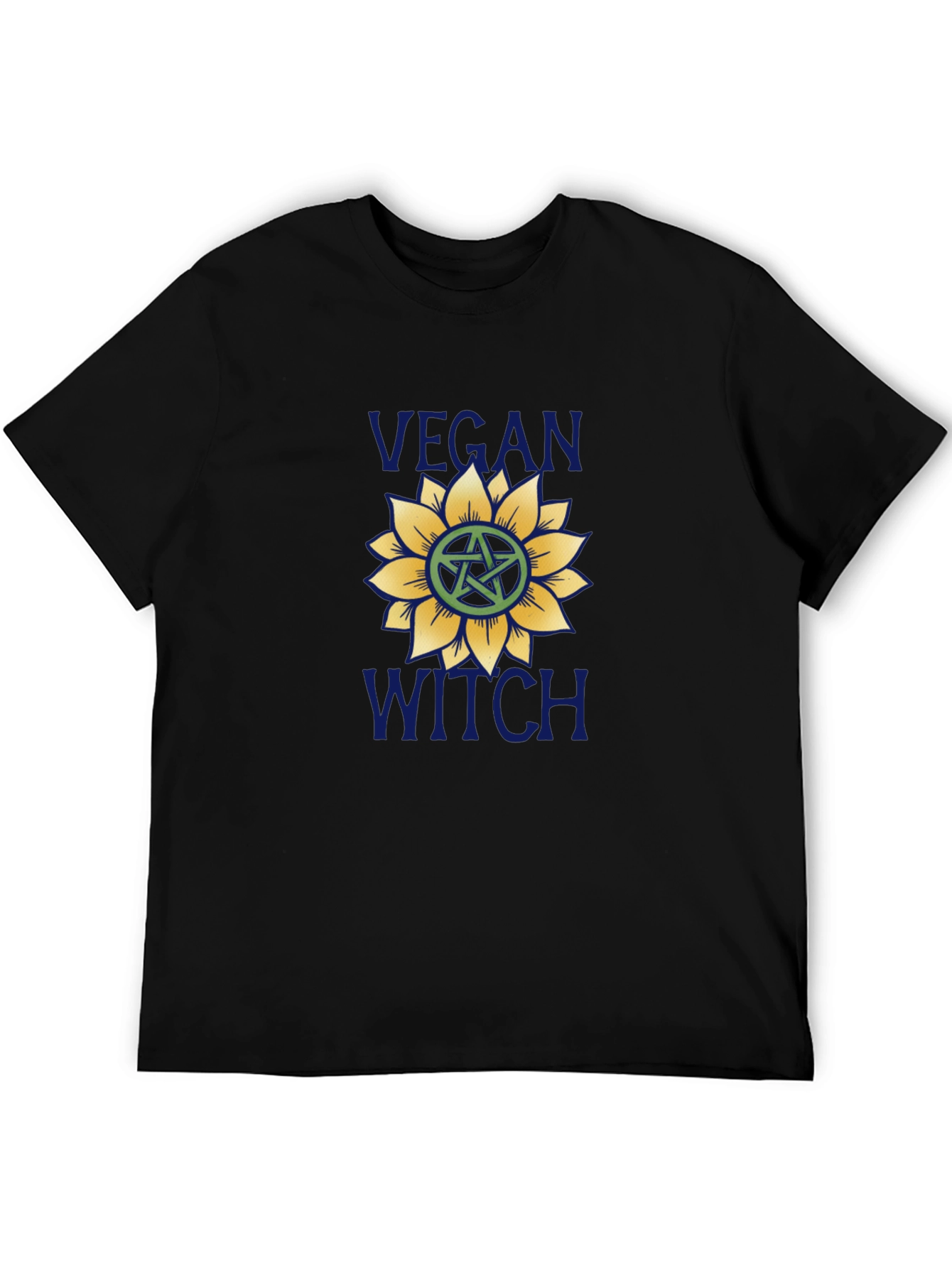 Vegan Witch T-Shirt - Sunflower Pentacle Design