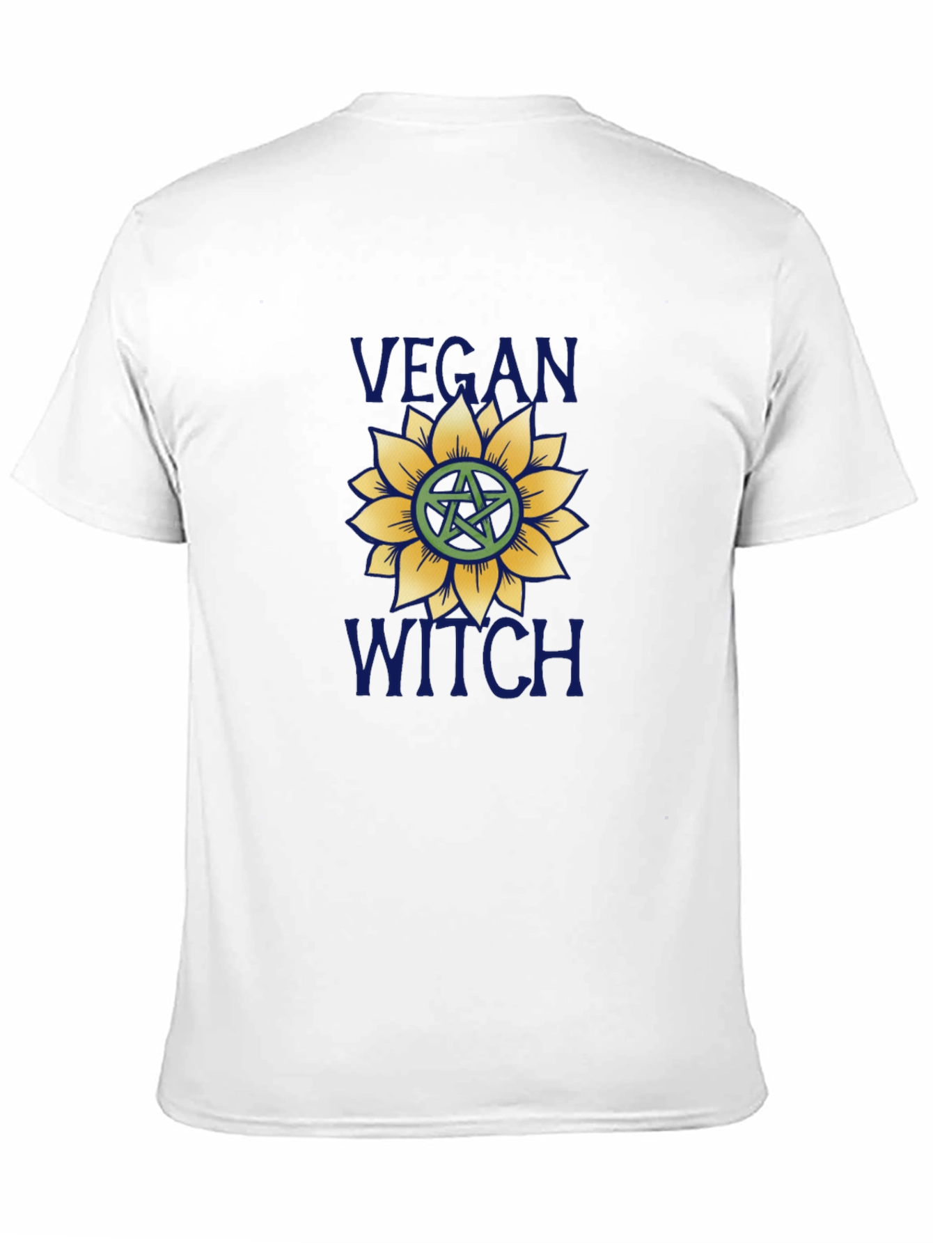 Vegan Witch T-Shirt - Sunflower Pentacle Design