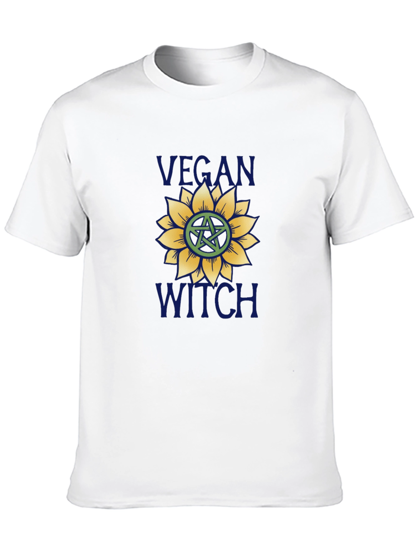 Vegan Witch T-Shirt - Sunflower Pentacle Design