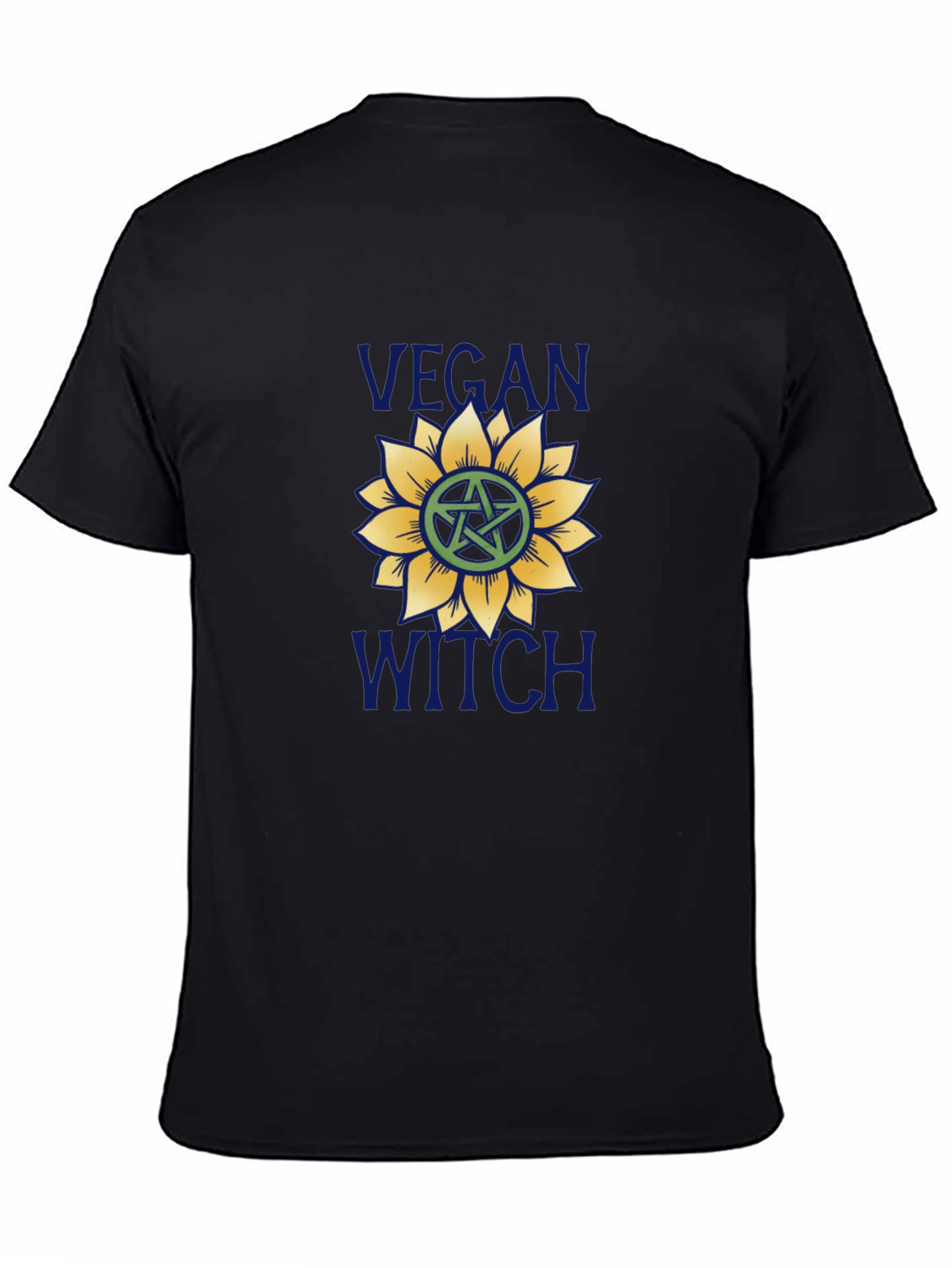 Vegan Witch T-Shirt - Sunflower Pentacle Design