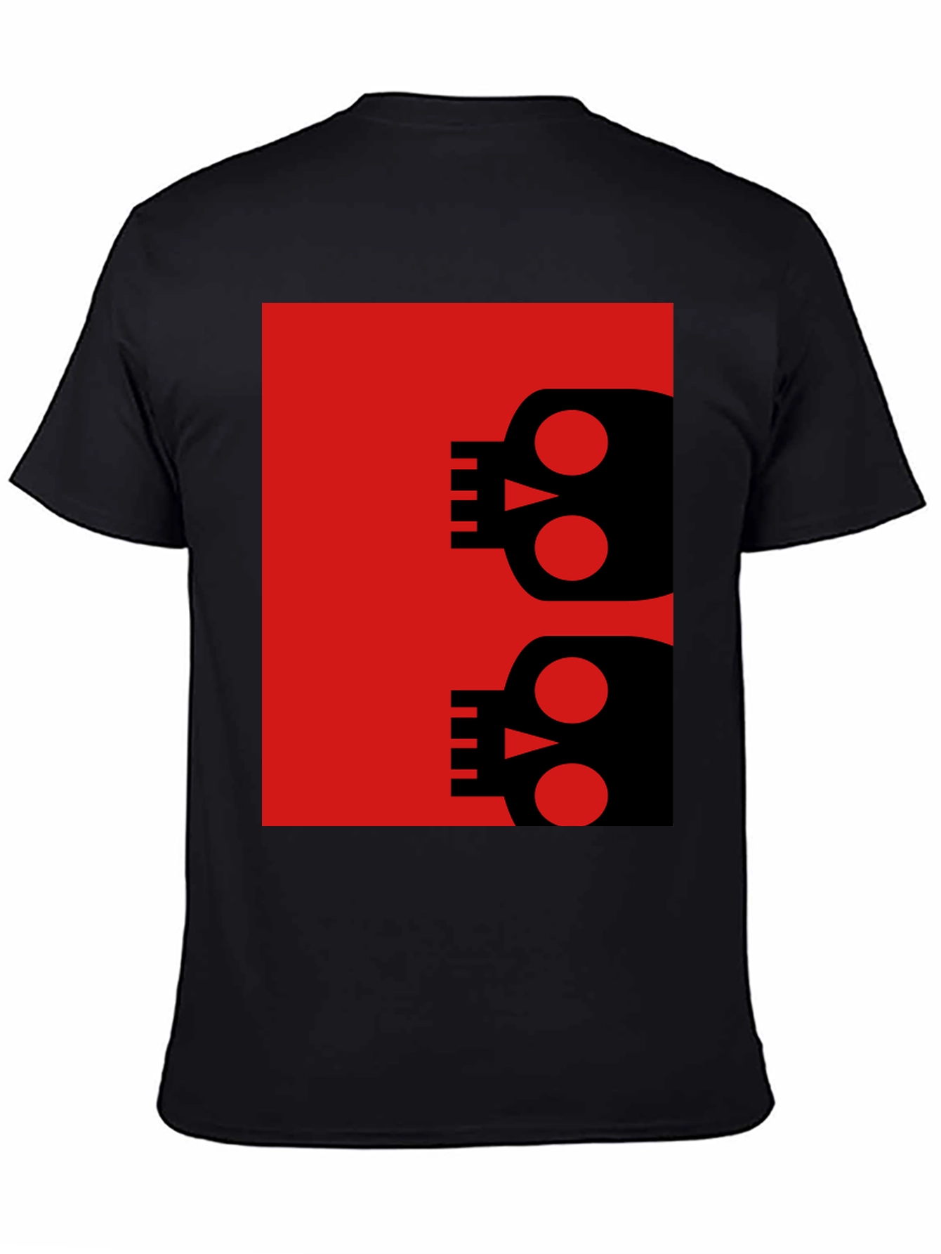 Modern Skull Graphic Tee - Black