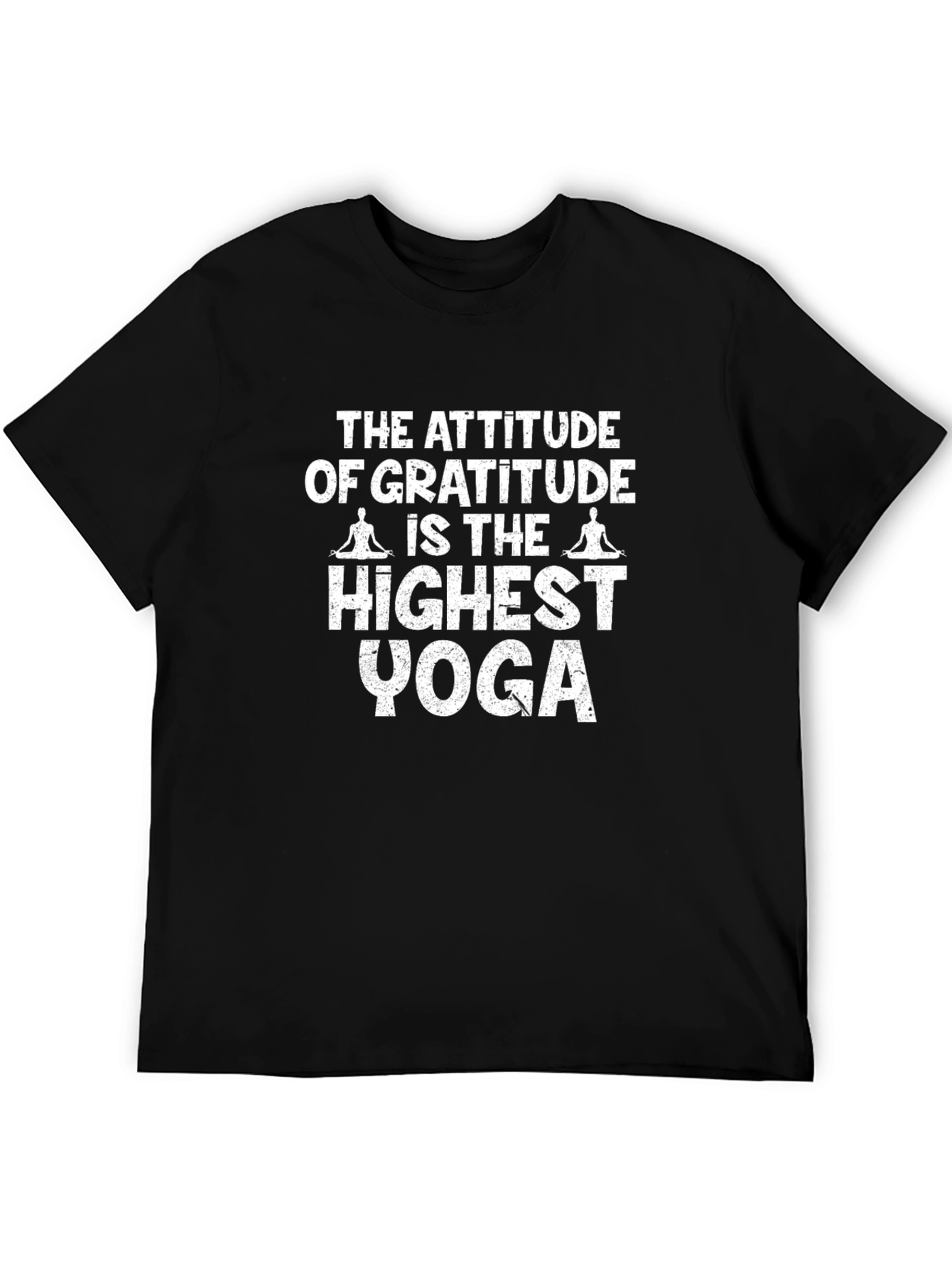 Gratitude Yoga Black T-Shirt - Highest Yoga Meditation Tee