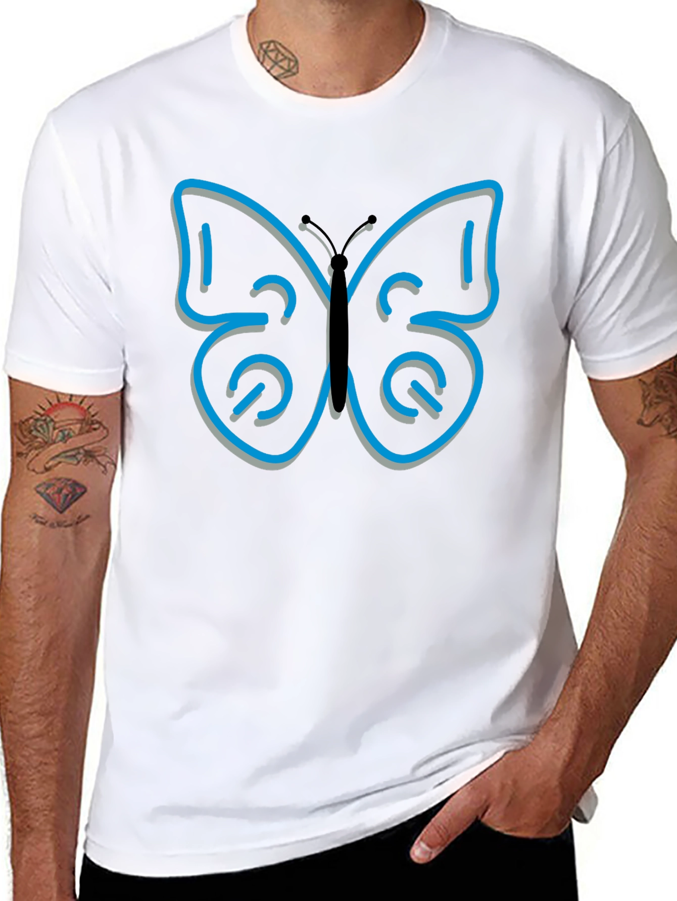 Butterfly Graphic Tee - Trendy Casual Wear