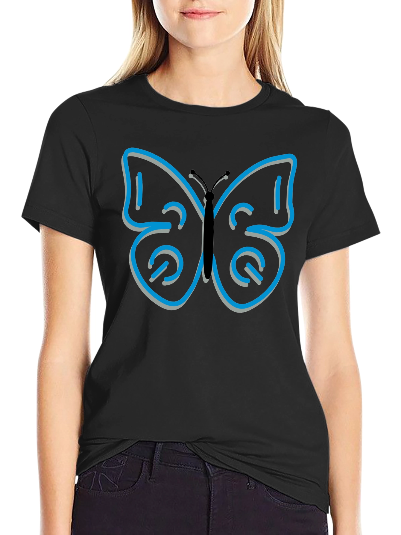 Butterfly Graphic Tee - Trendy Casual Wear