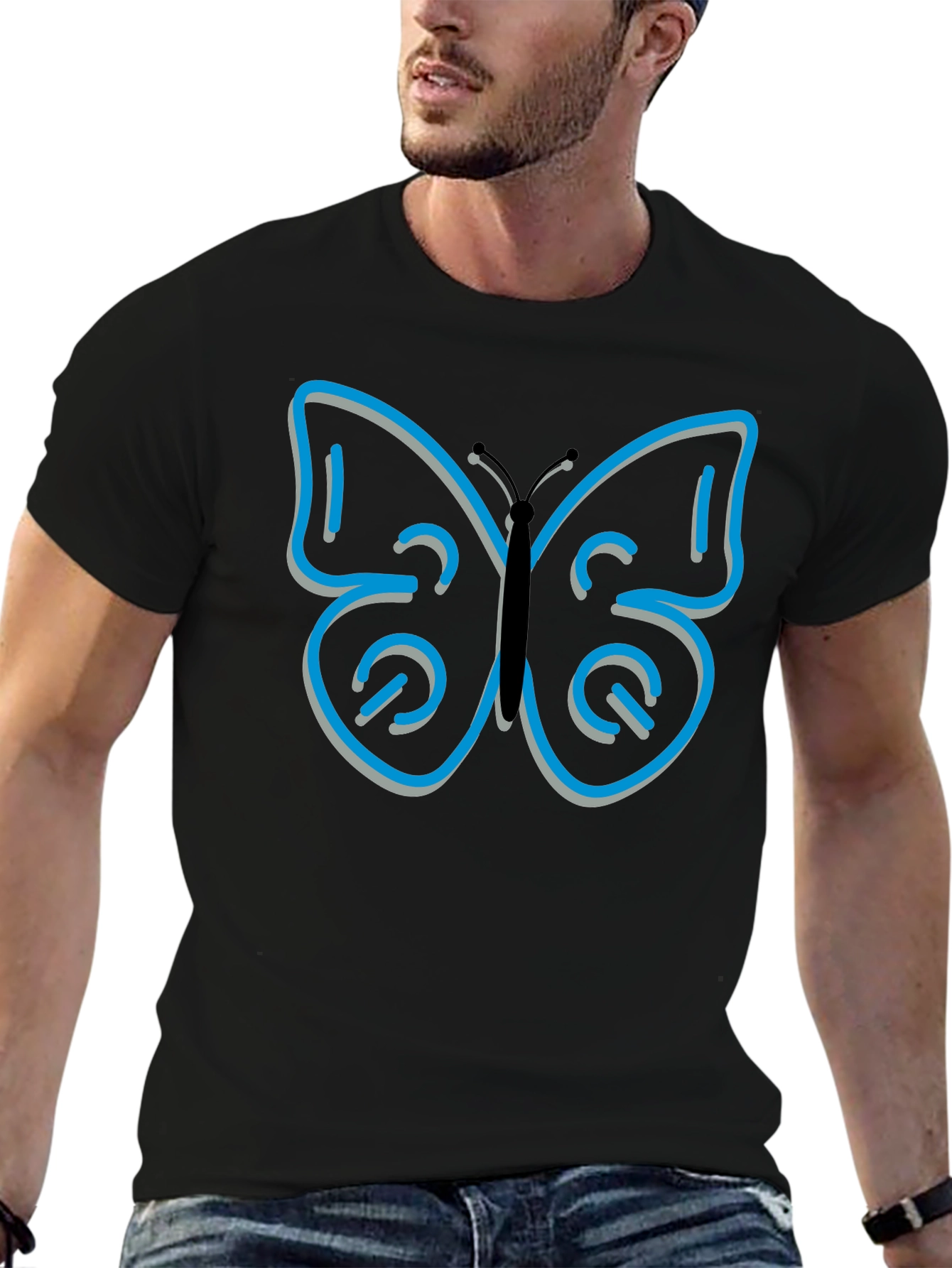 Butterfly Graphic Tee - Trendy Casual Wear