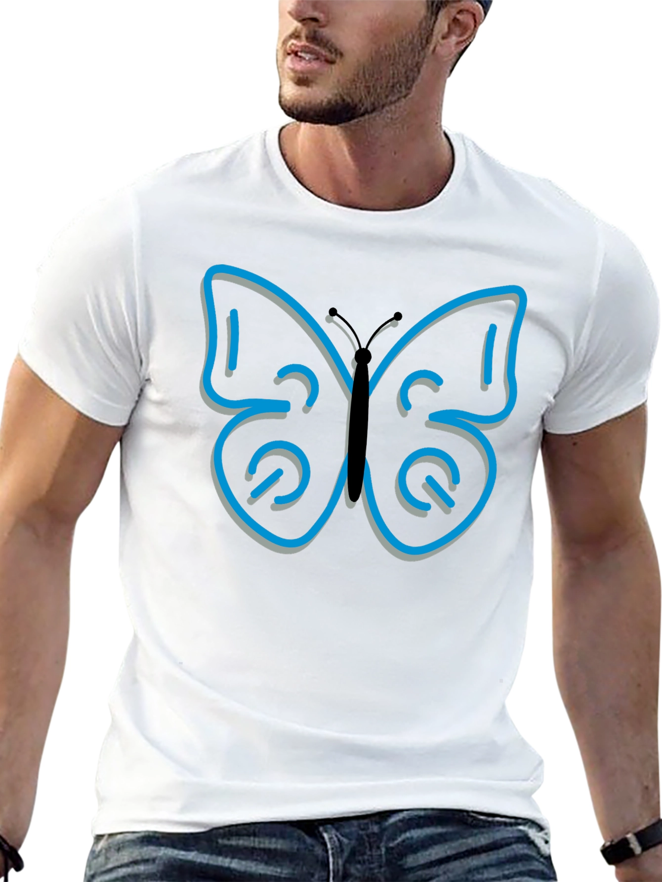 Butterfly Graphic Tee - Trendy Casual Wear