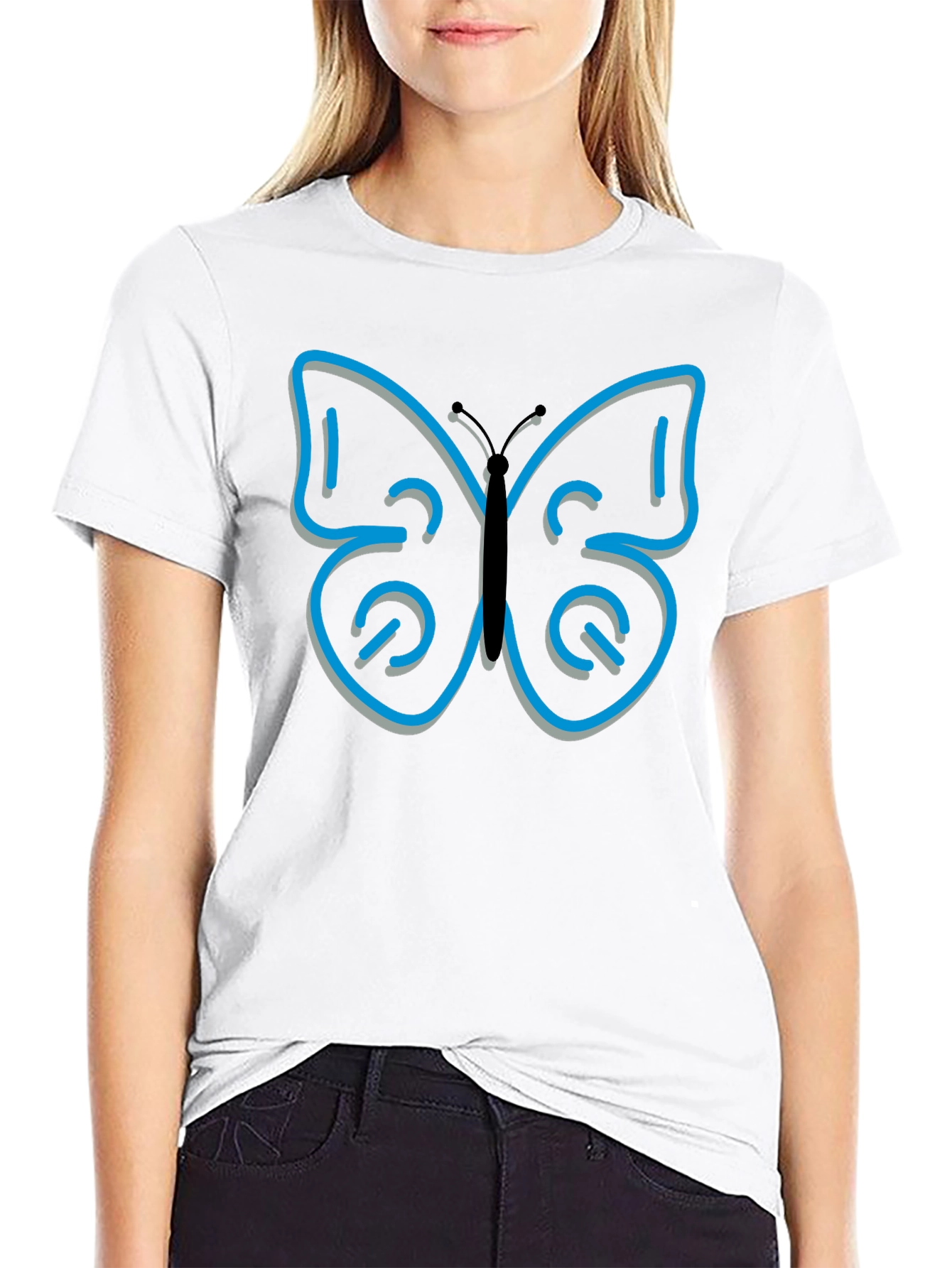 Butterfly Graphic Tee - Trendy Casual Wear