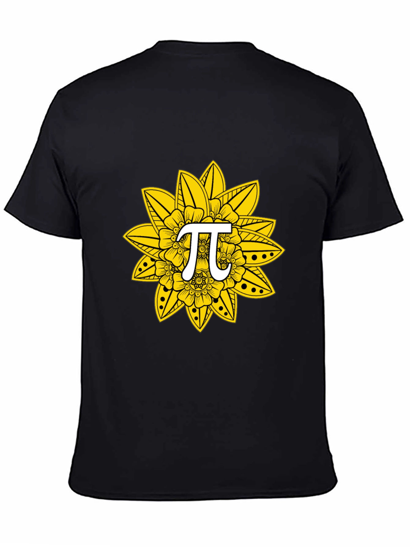 Pi Symbol Floral Design T-Shirt - Math Tee