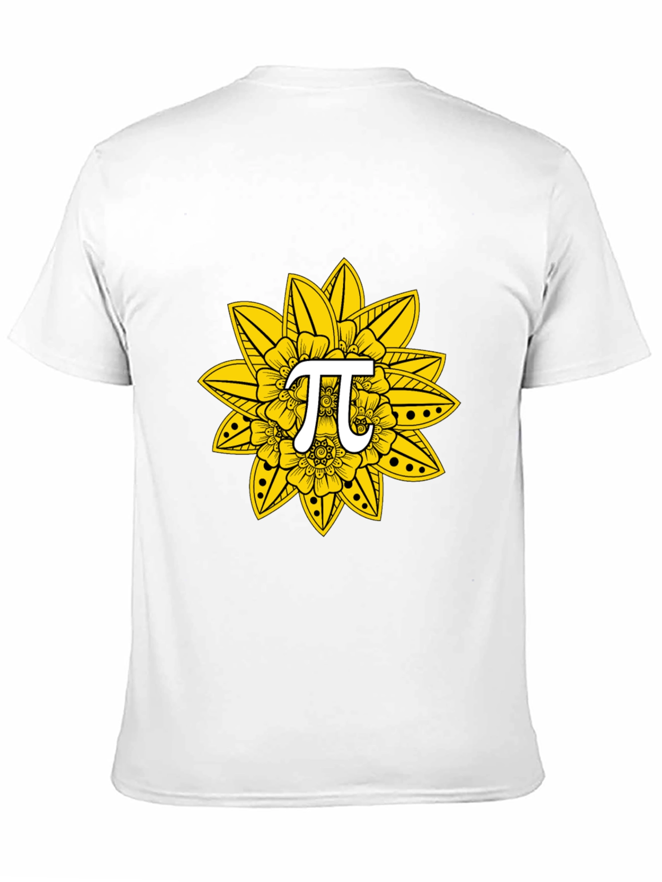 Pi Symbol Floral Design T-Shirt - Math Tee