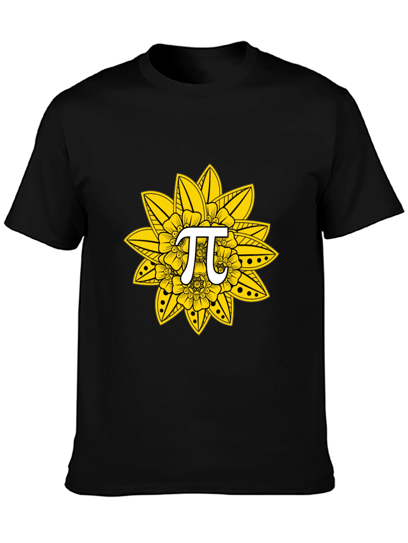 Pi Symbol Floral Design T-Shirt - Math Tee