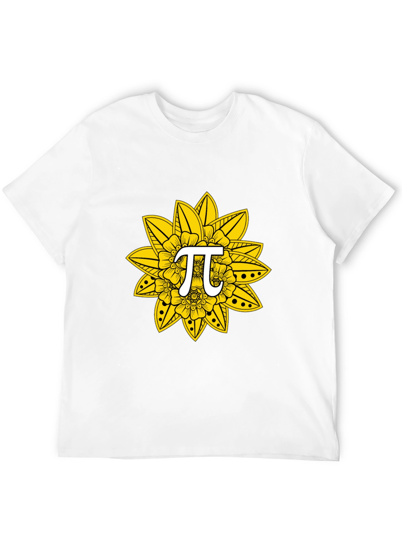 Pi Symbol Floral Design T-Shirt - Math Tee