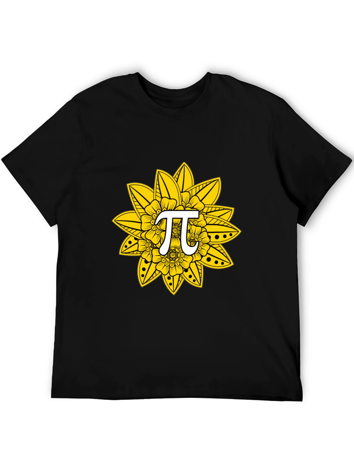 Pi Symbol Floral Design T-Shirt - Math Tee