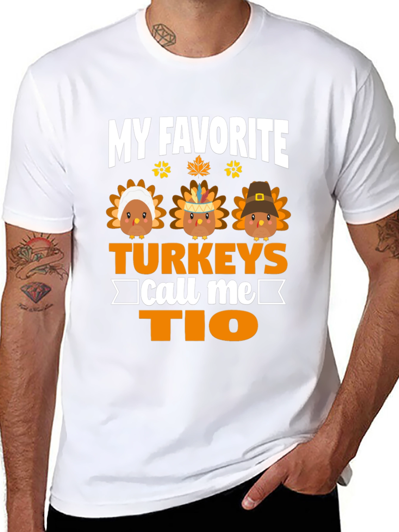 My Favorite Turkeys Call Me Tio Thanksgiving T-Shirt