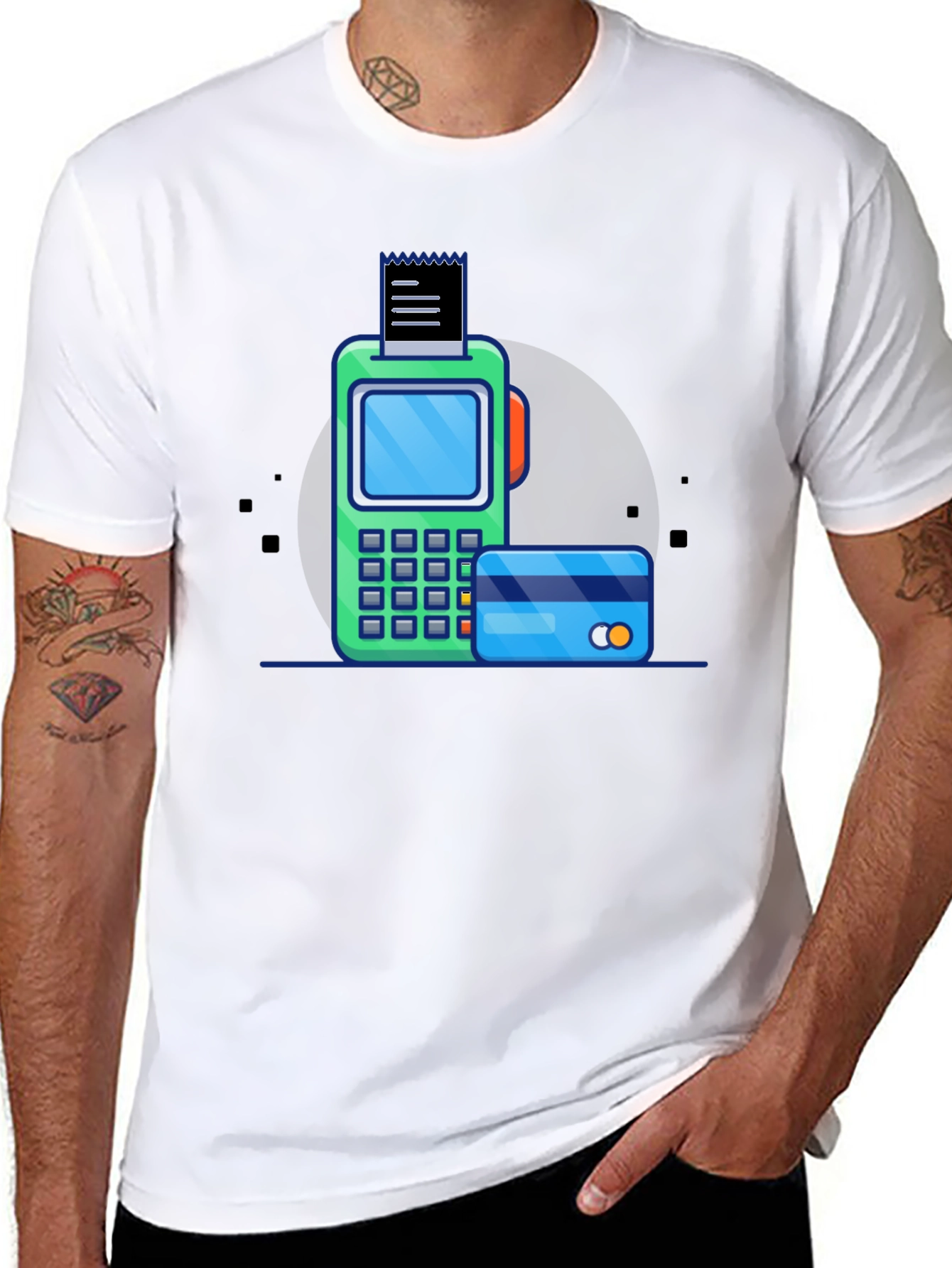 Cashless Cartoon Tee - Black Cotton Blend