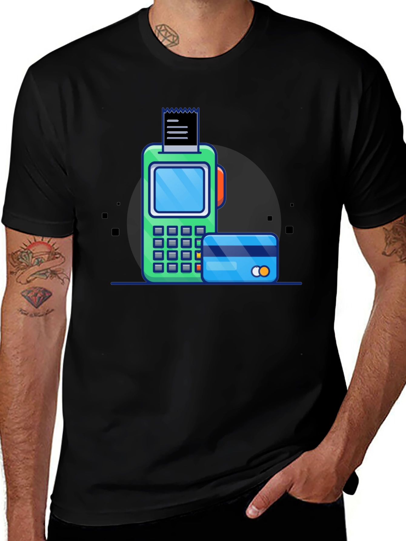 Cashless Cartoon Tee - Black Cotton Blend